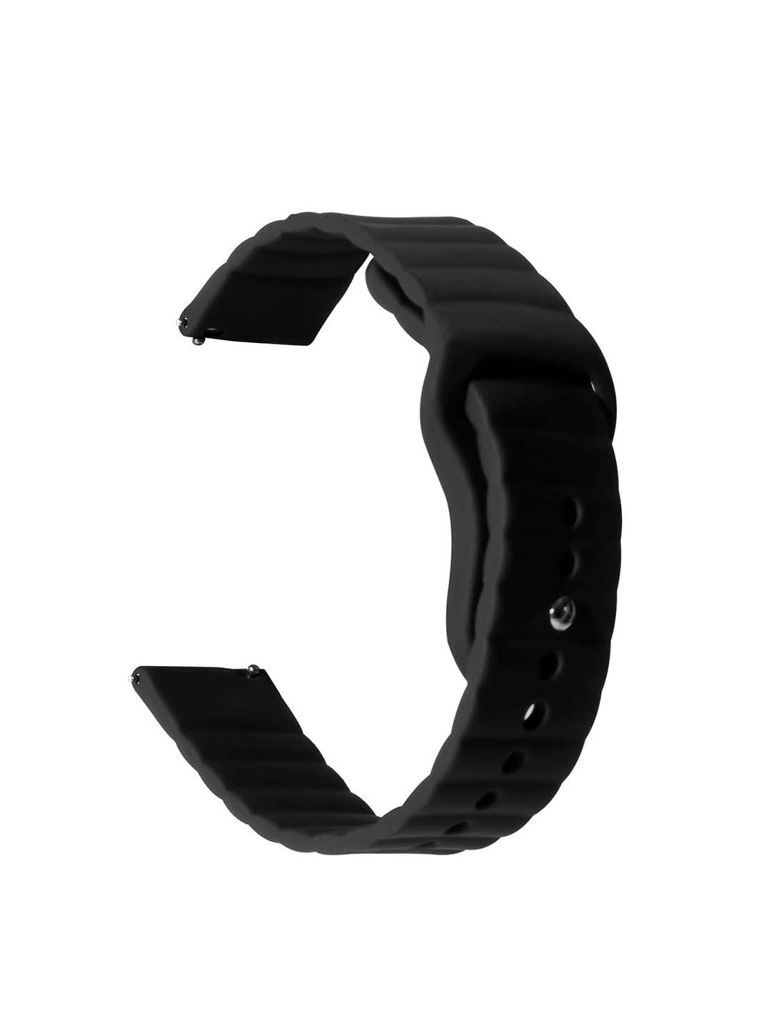 

DailyObjects Silicon Smart Watch Straps, Black