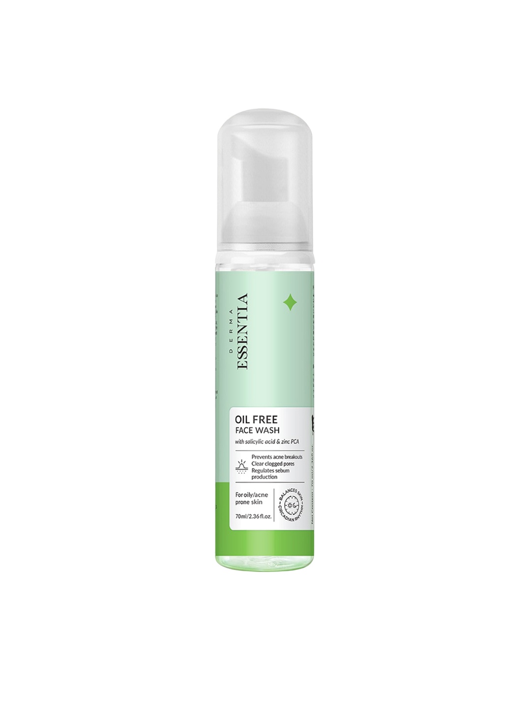 

DERMA ESSENTIA Oil Free Face Wash With Salicylic & Zinc PCA - 70ml, Green