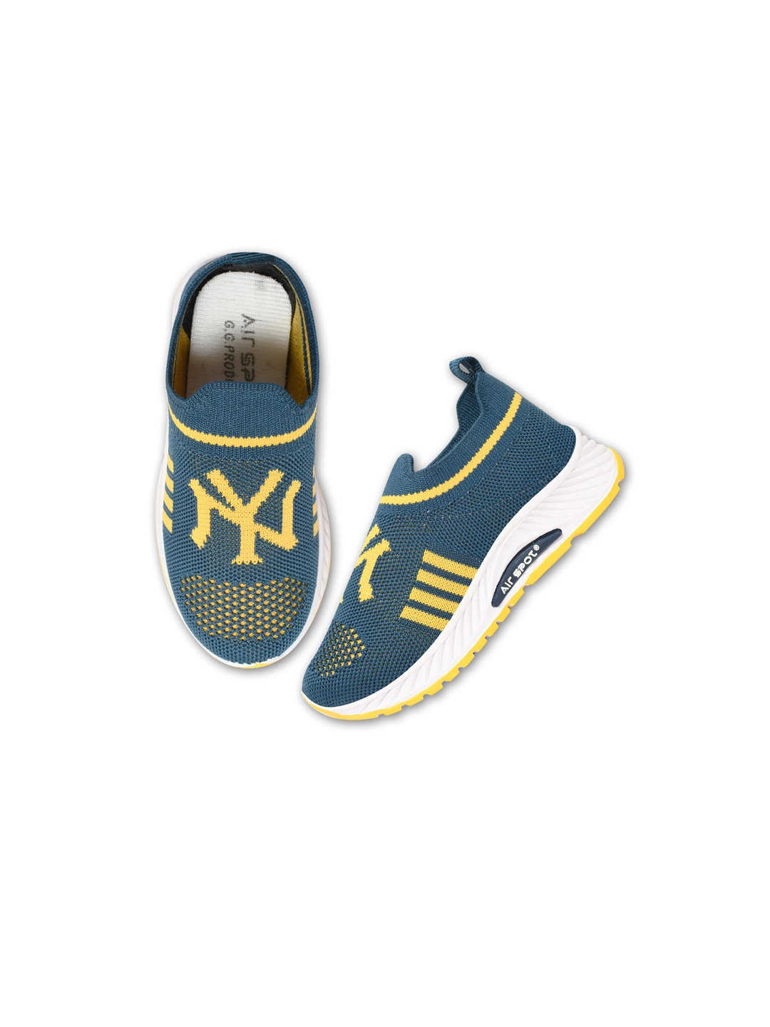 

Airspot Kids JOKER Printed Lightweight Slip-On Sneakers, Turquoise blue