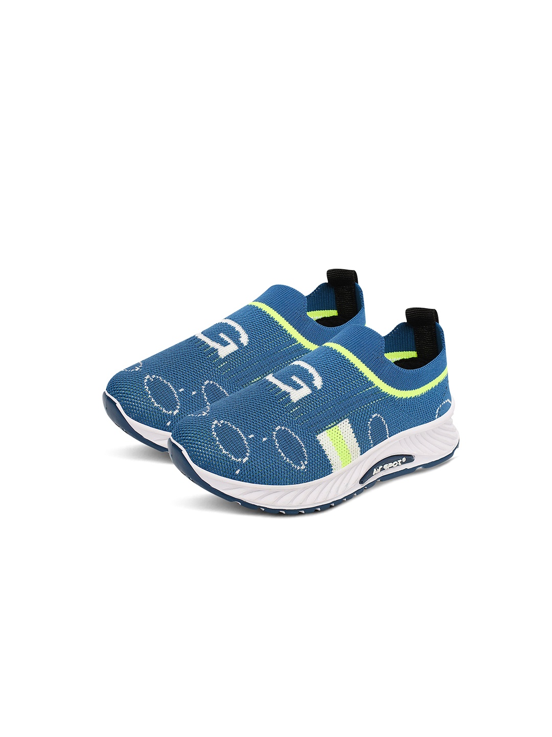 

Airspot Kids JOKER Printed Lightweight Slip-On Sneakers, Turquoise blue