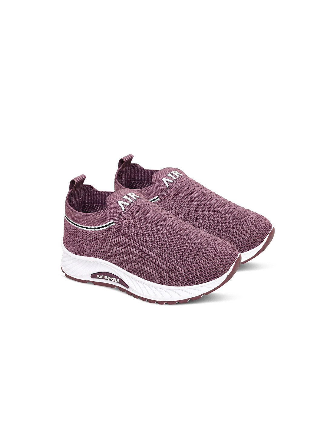 

Airspot Kids JOKER Textured Lightweight Slip-On Sneakers, Mauve
