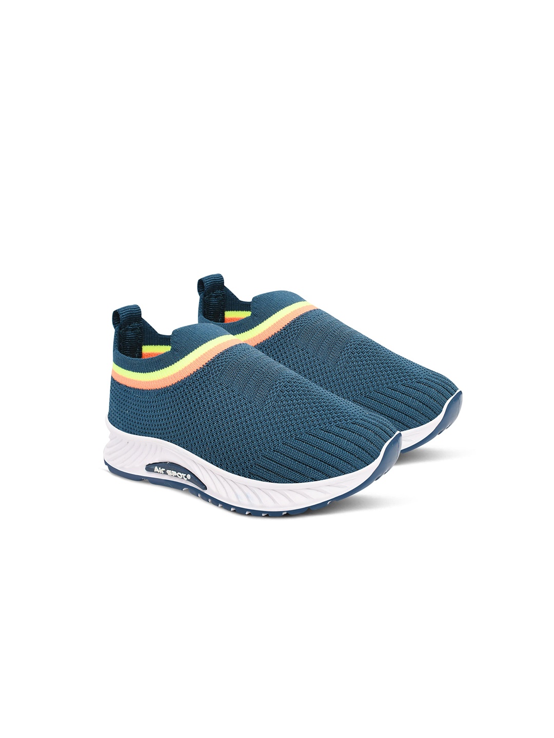 

Airspot Kids JOKER Textured Lightweight Slip-On Sneakers, Teal