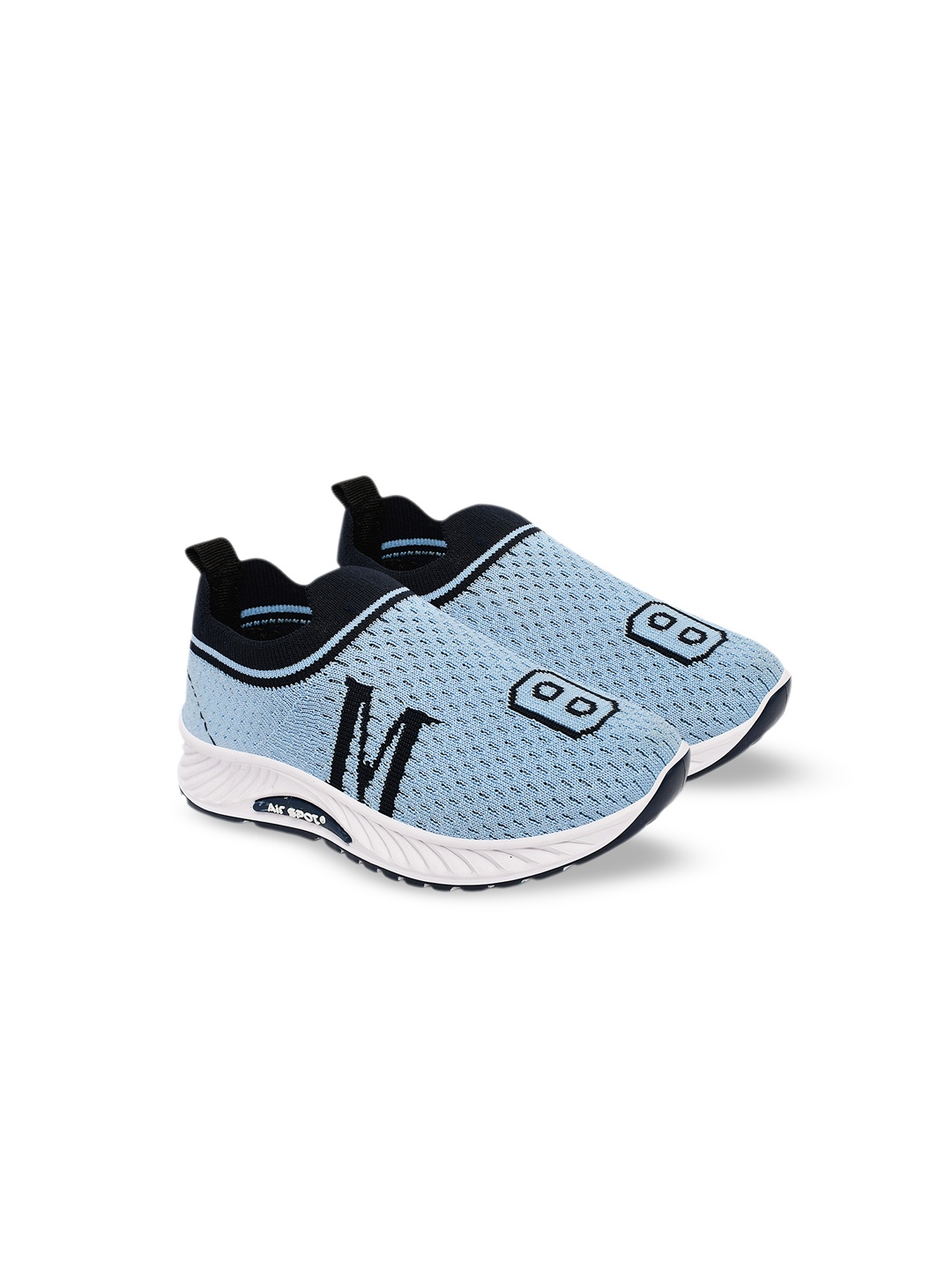 

Airspot Kids JOKER Textured Lightweight Slip-On Sneakers, Blue