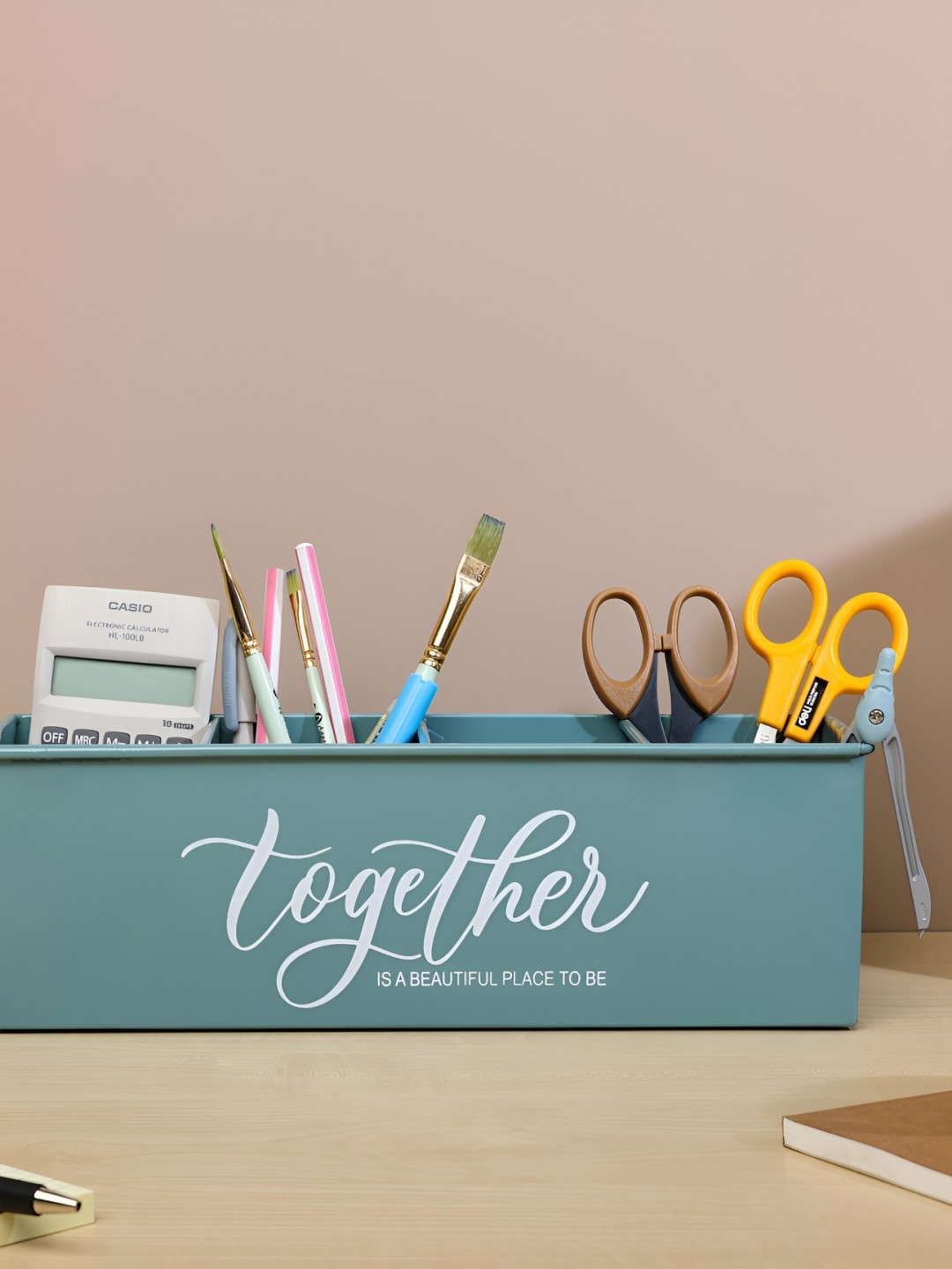 

dudki Green Crack Resistant Desk Organiser Organisers With 4 Compartments