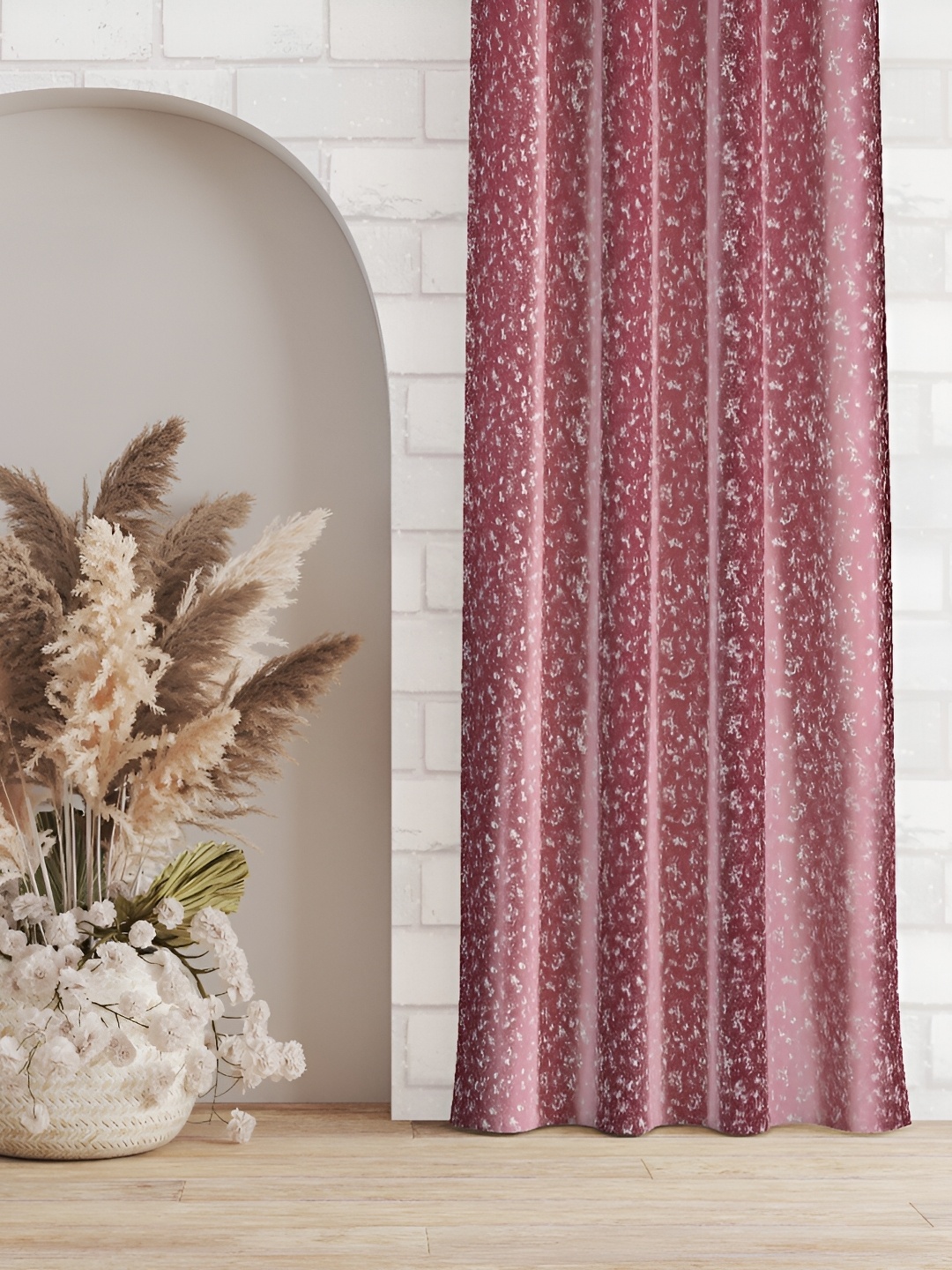 

Galaxy Home Decor 2 Pieces Pink Window Fashion Curtains and Sheers