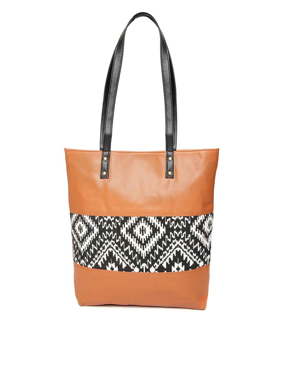 

Kanvas Katha Tan Brown Solid Tote Bag