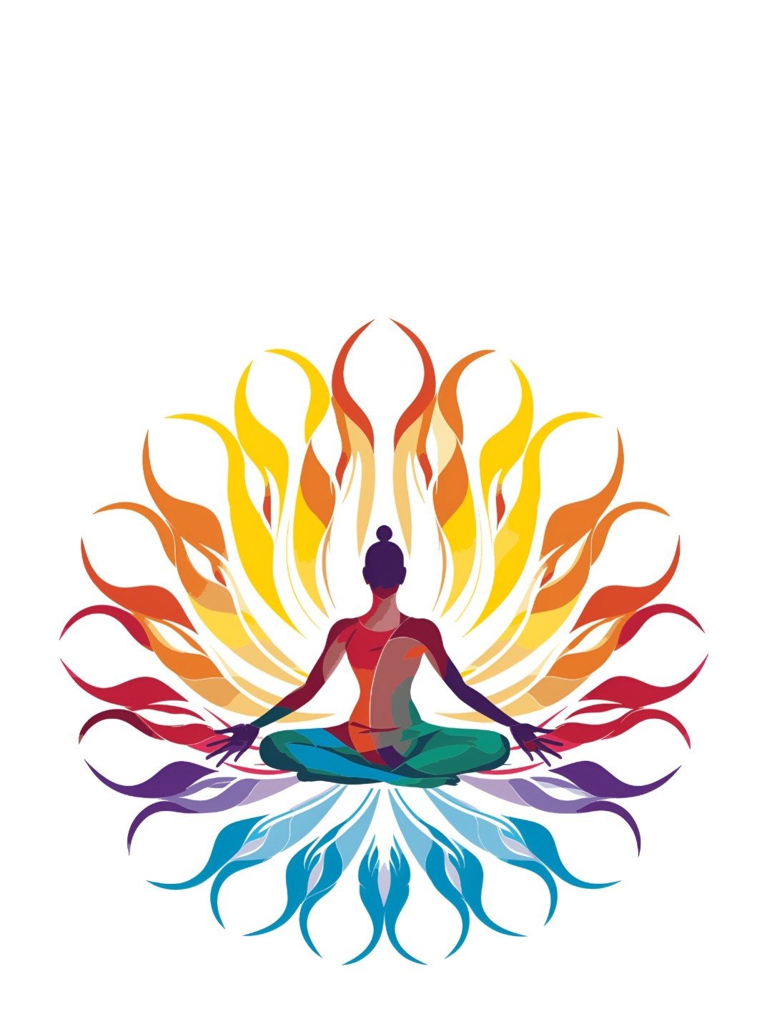 

CVANU Red & Yellow Colorful Printed Meditation Yoga Wall Sticker