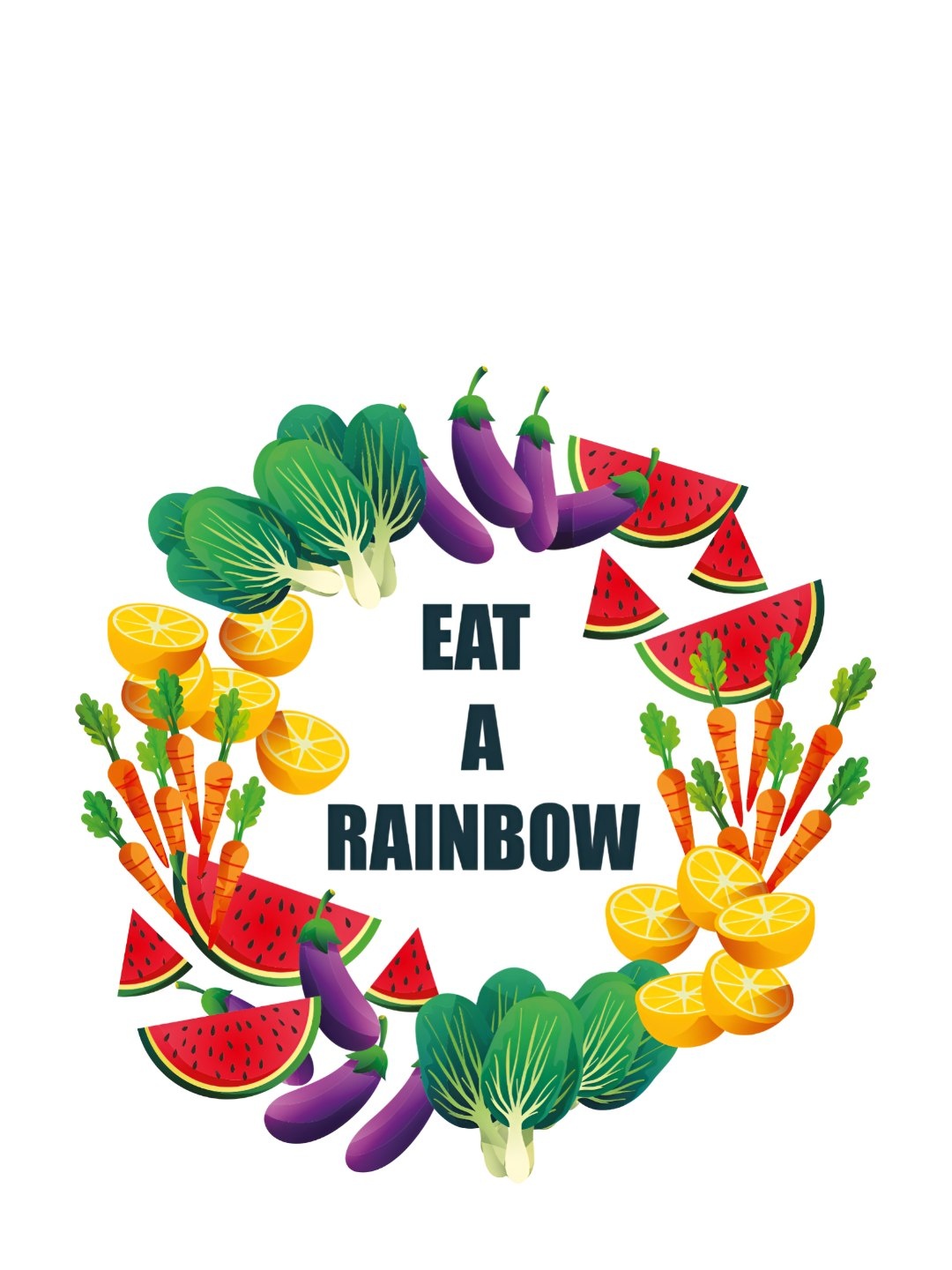 

CVANU Green & Yellow Colorful Vegetable Printed Kitchen Wall Sticker