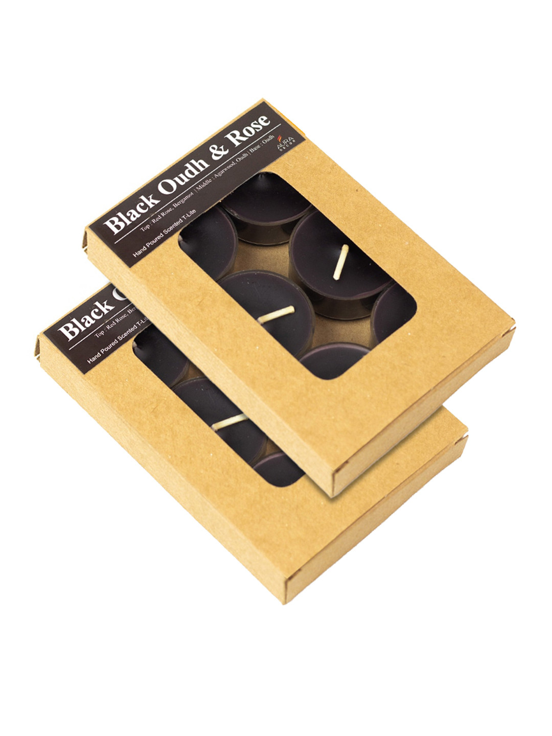 

AuraDecor Black 12 Pieces Wax Scented Tealight Candles
