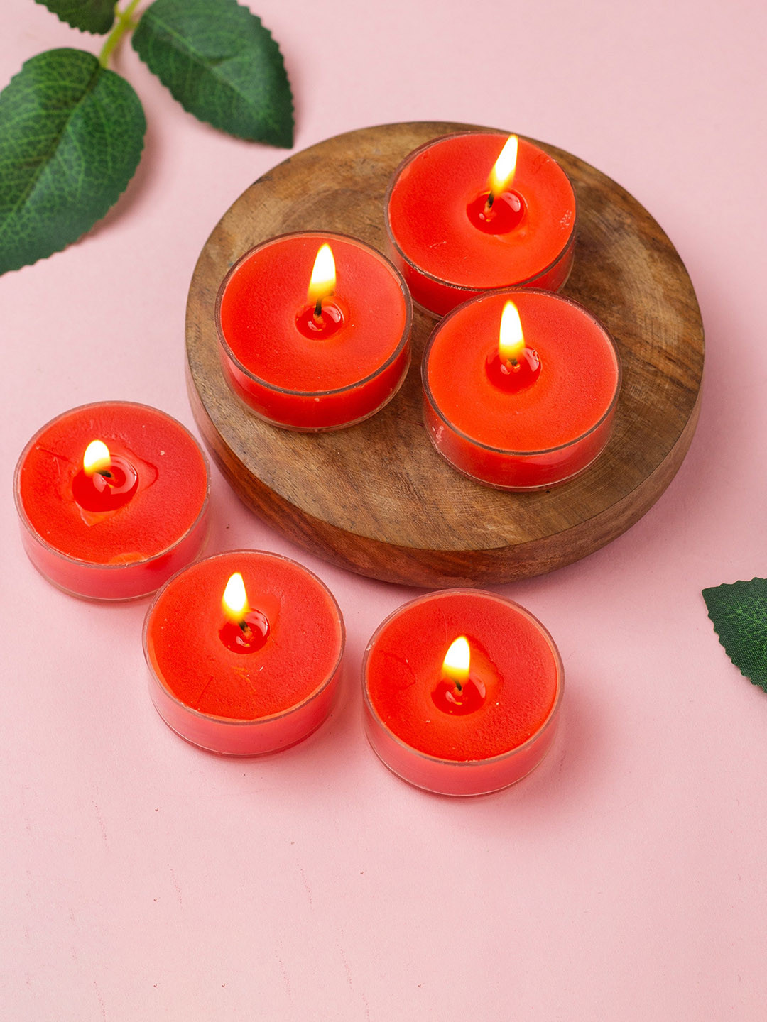 

AuraDecor Red 12 Pieces Wax Juicy Lichee Scented Tealight Candles