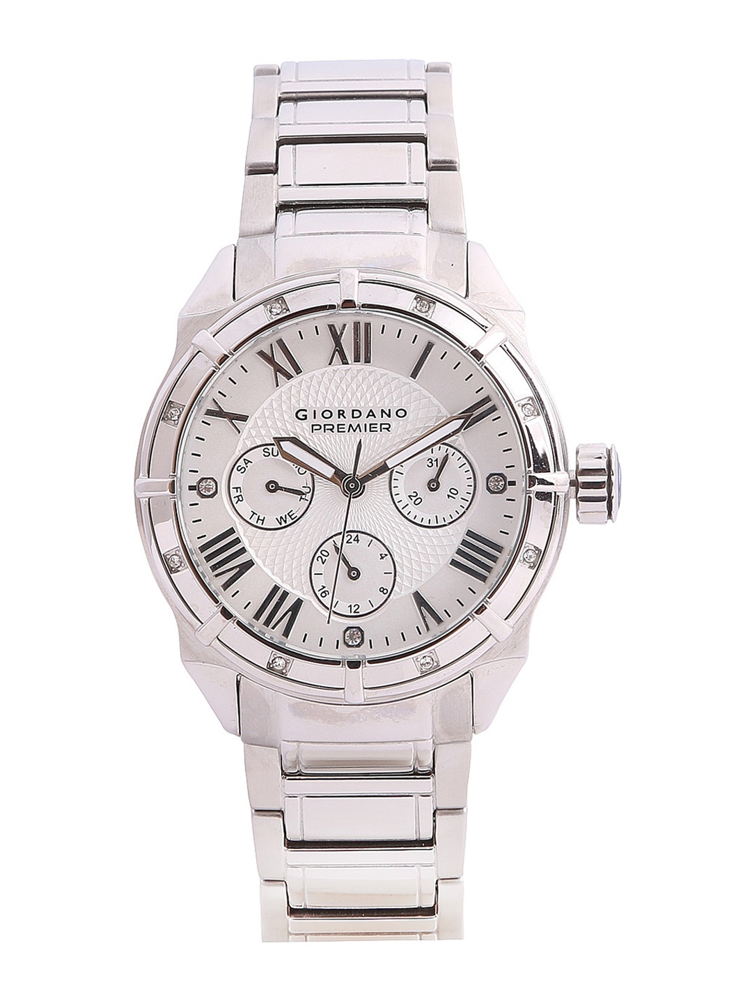 

GIORDANO Men Dial & Stainless Steel Straps Analogue Watch P2000-22, Silver