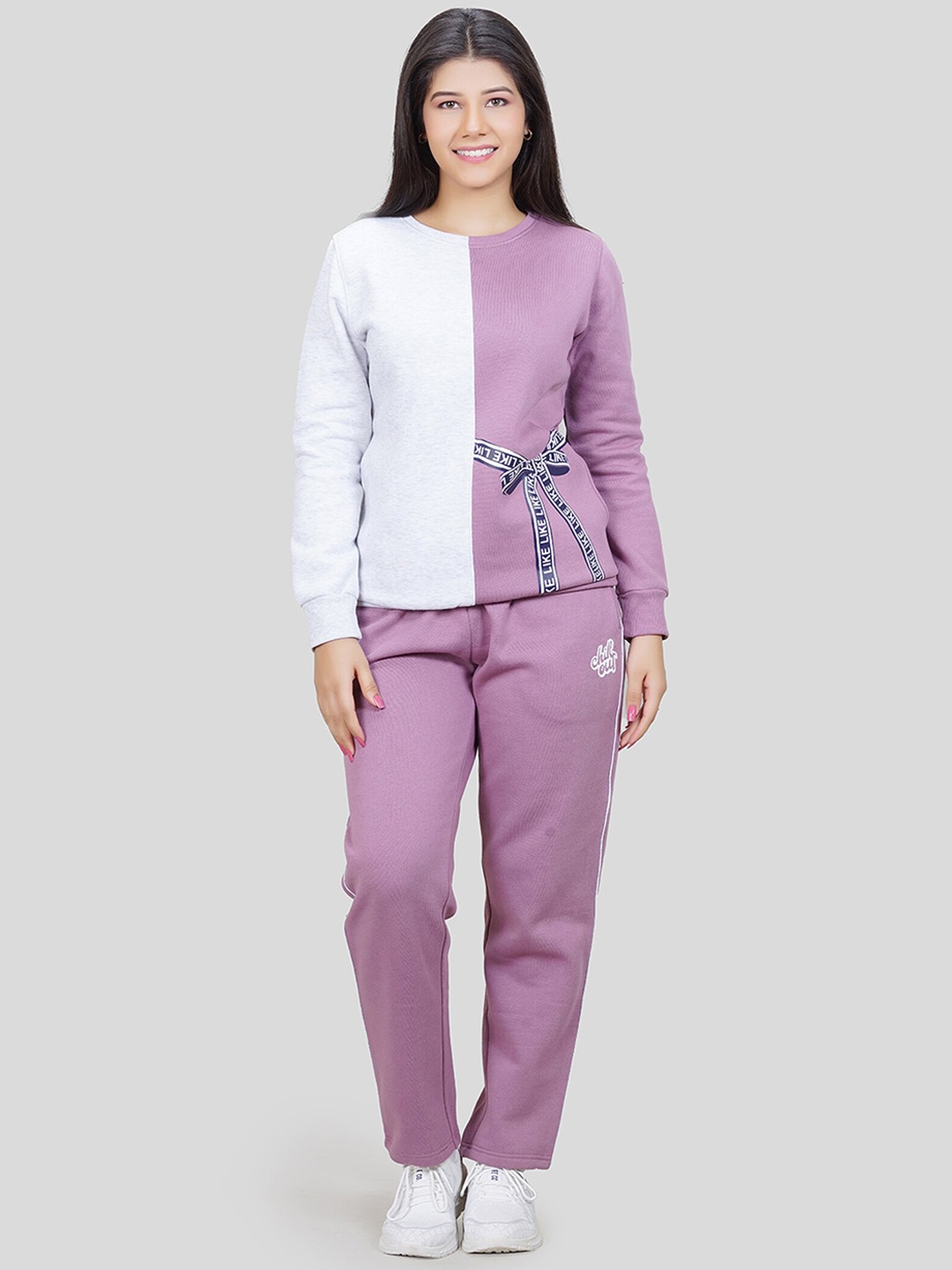 

She N She Women Warm Fleece Pyjama Set, Lavender