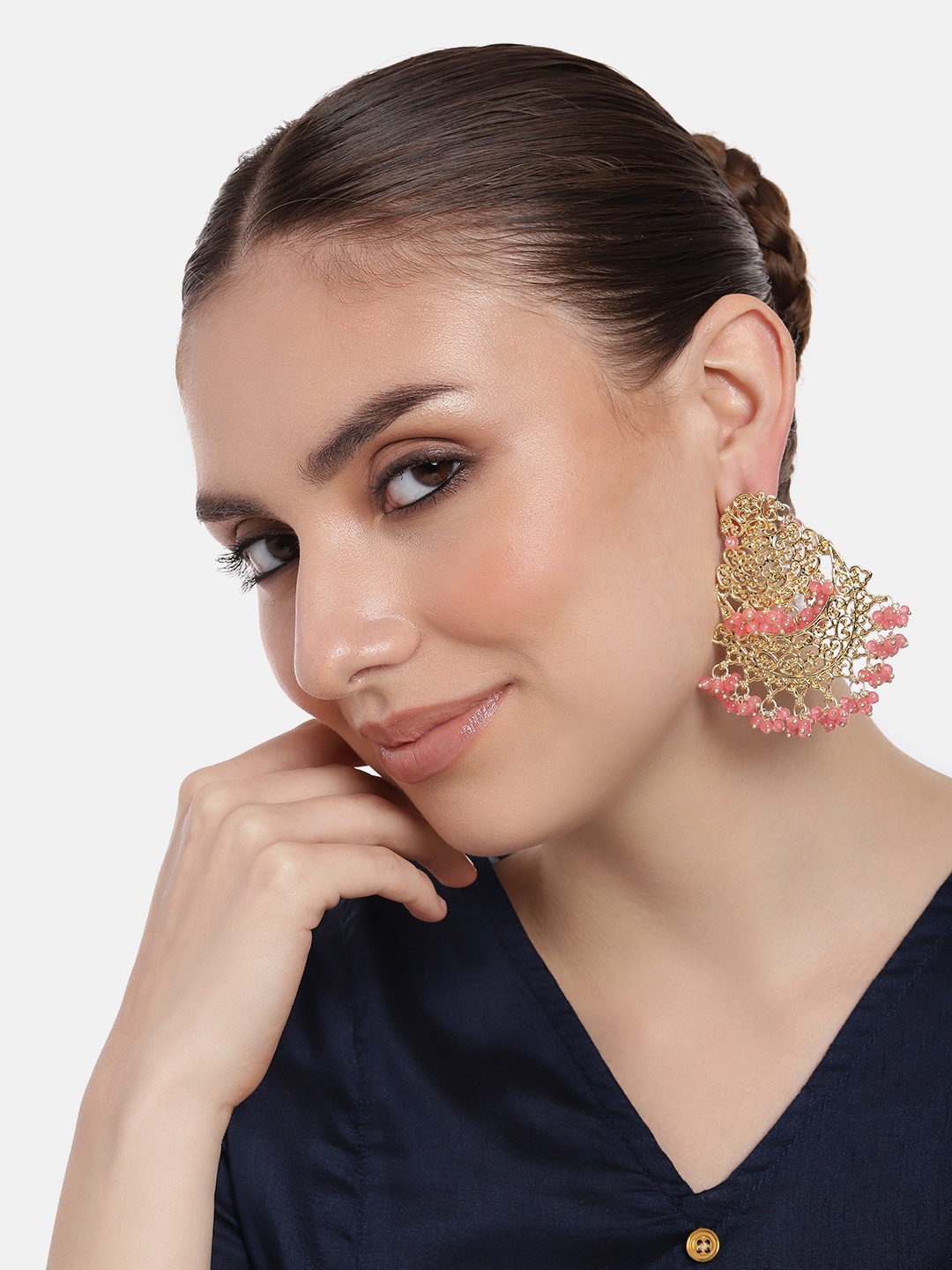 

Estele Gold-Plated Beaded Chandbalis