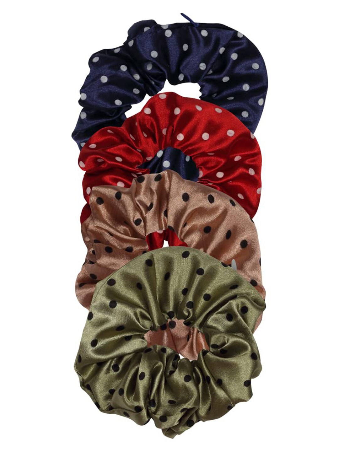 

Krelin Set of 4 Printed Ponytail Holders, Red