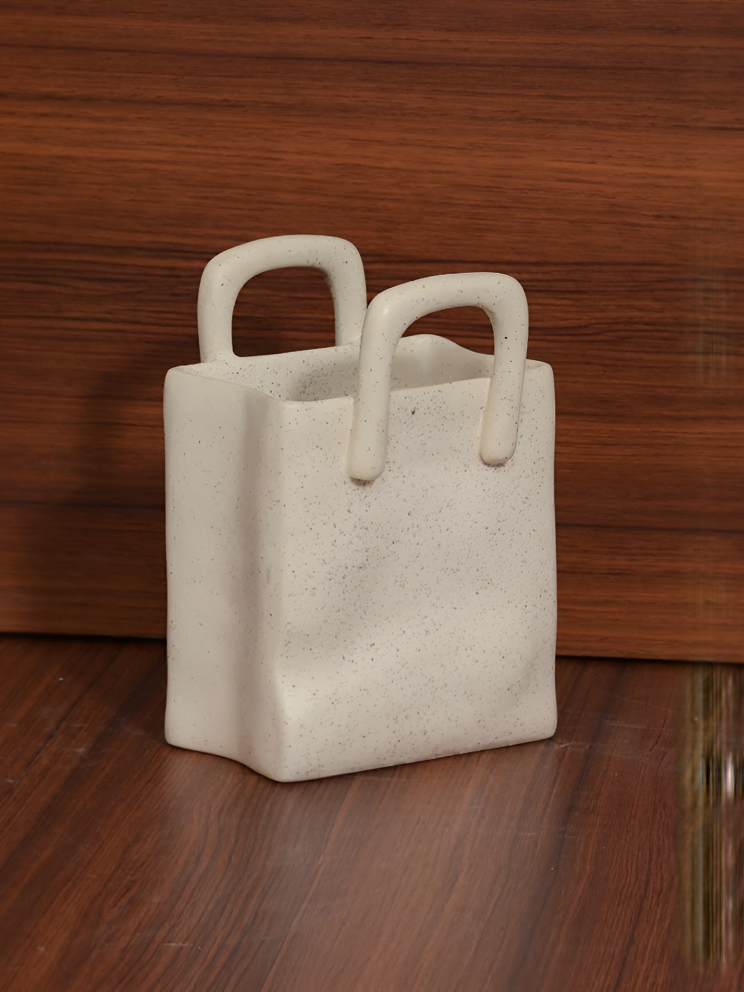 

Caffeine White Matte Textured Ceramic Cutlery Holder