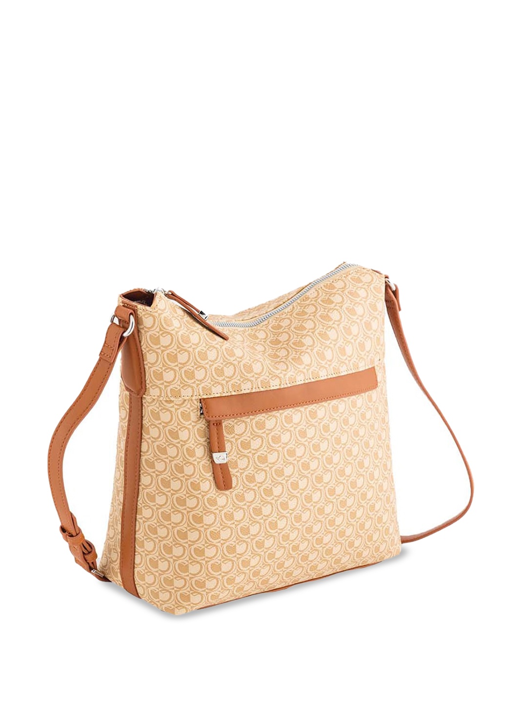 

CARPISA Geometric Printed Miniature Sling Bag, Beige