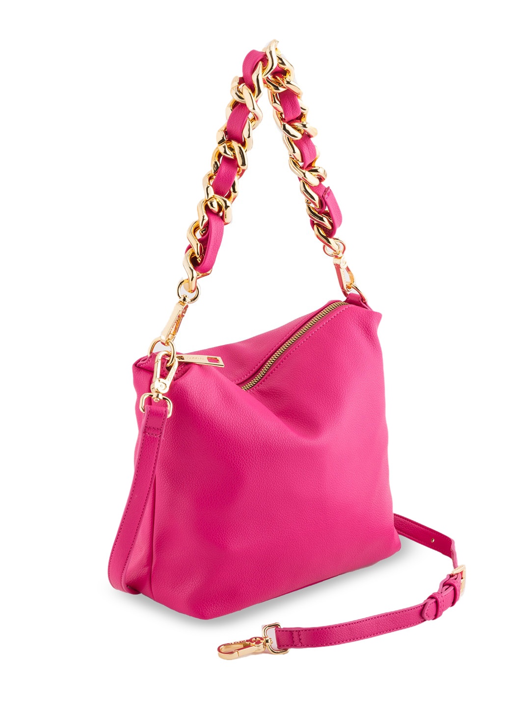 

CARPISA Leather Structured Sling Bag, Pink