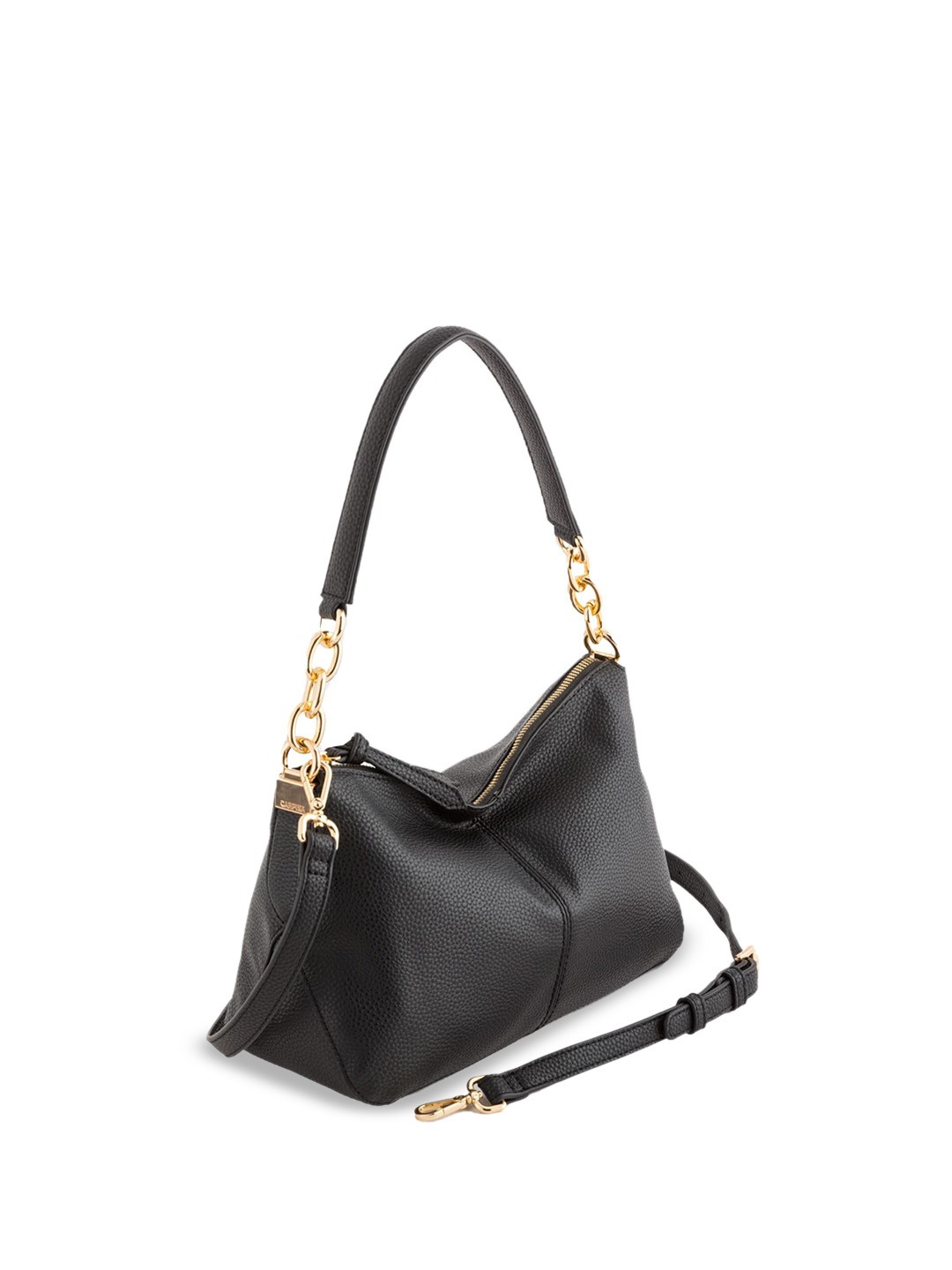 

CARPISA Textured Structured Leather Sling Bag, Black