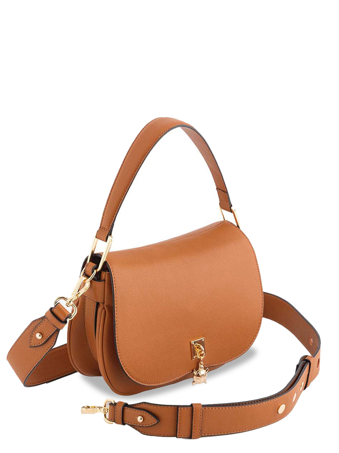 

CARPISA Leather Structured Handheld Bag, Brown