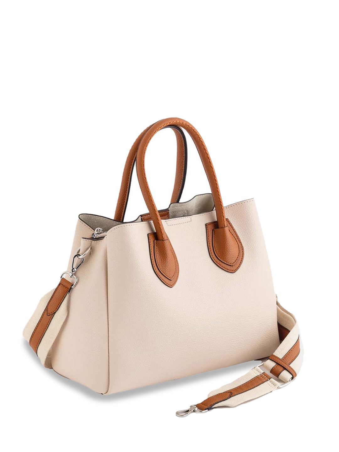 

CARPISA Textured Leather Handheld Bag, White