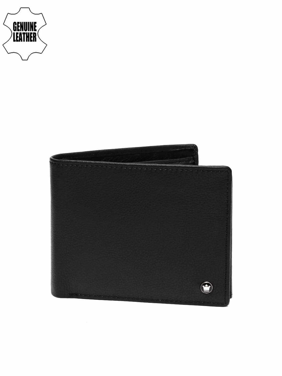 

Louis Philippe Men Black Genuine Leather Two Fold Wallet