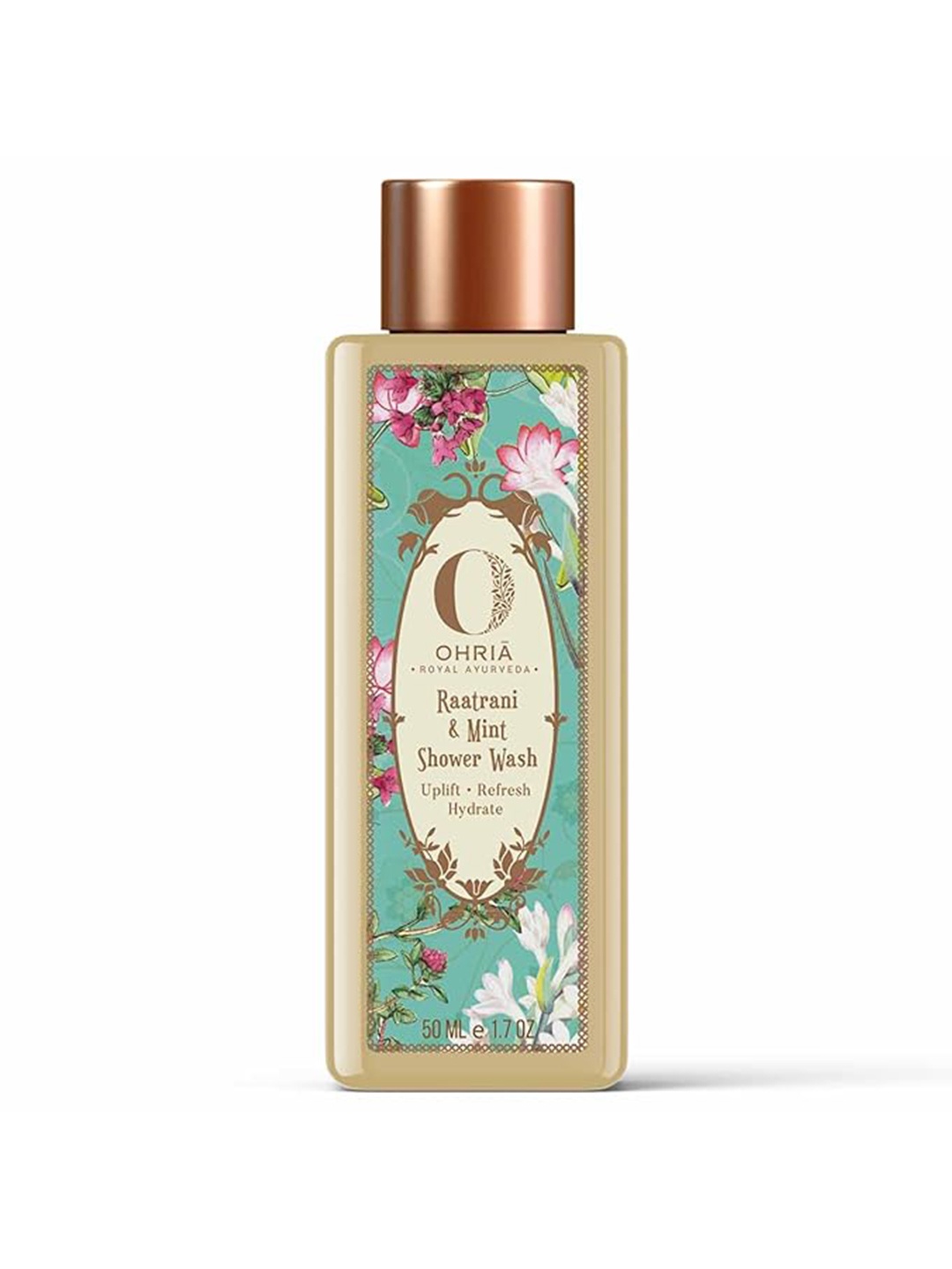 

OHRIA AYURVEDA Raatrani & Mint Shower Wash For Body Hydrate & Refresh - 50ml, Green