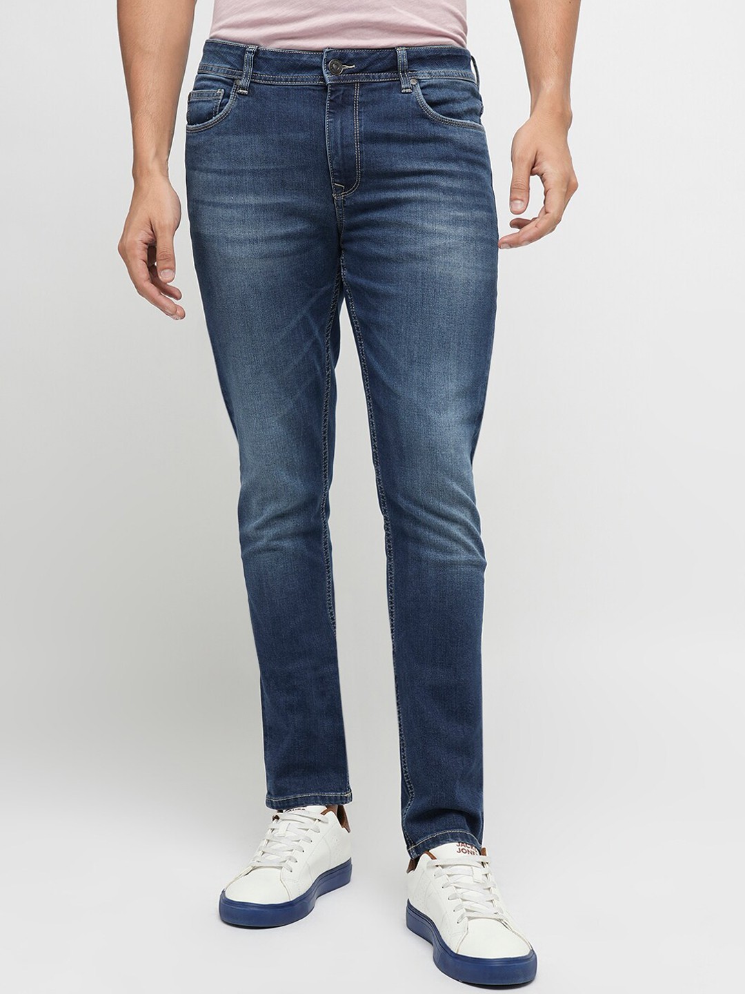 

Jack & Jones Men Slim Fit Light Fade Comfort Stretchable Jeans, Blue