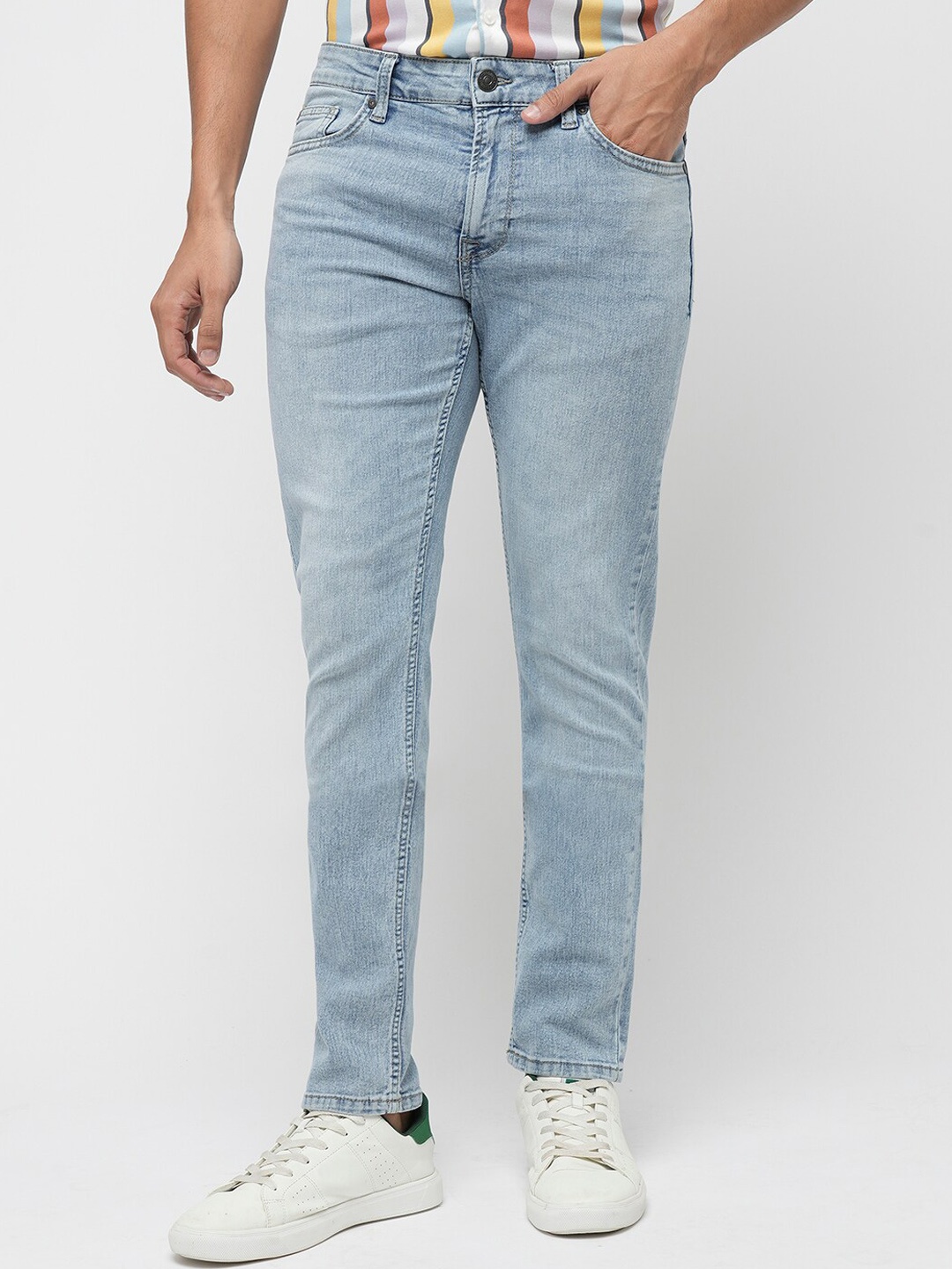 

Jack & Jones Men Slim Fit Light Fade Comfort Stretchable Jeans, Blue