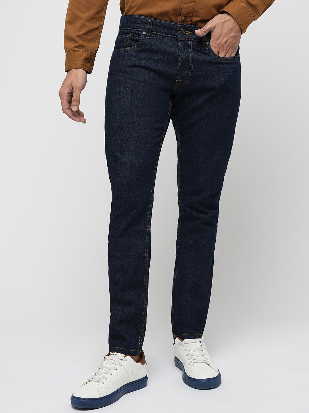 

Jack & Jones Men Blue Slim Fit Clean Look Pure Cotton Jeans