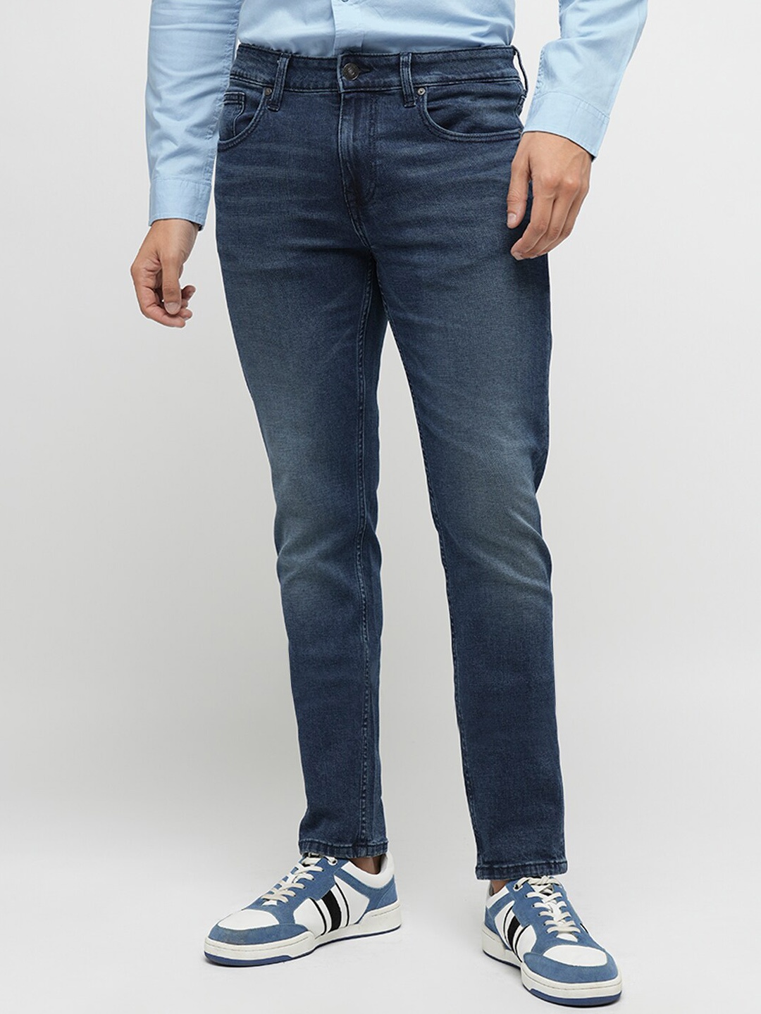 

Jack & Jones Men Slim Fit Light Fade Comfort Stretchable Jeans, Blue