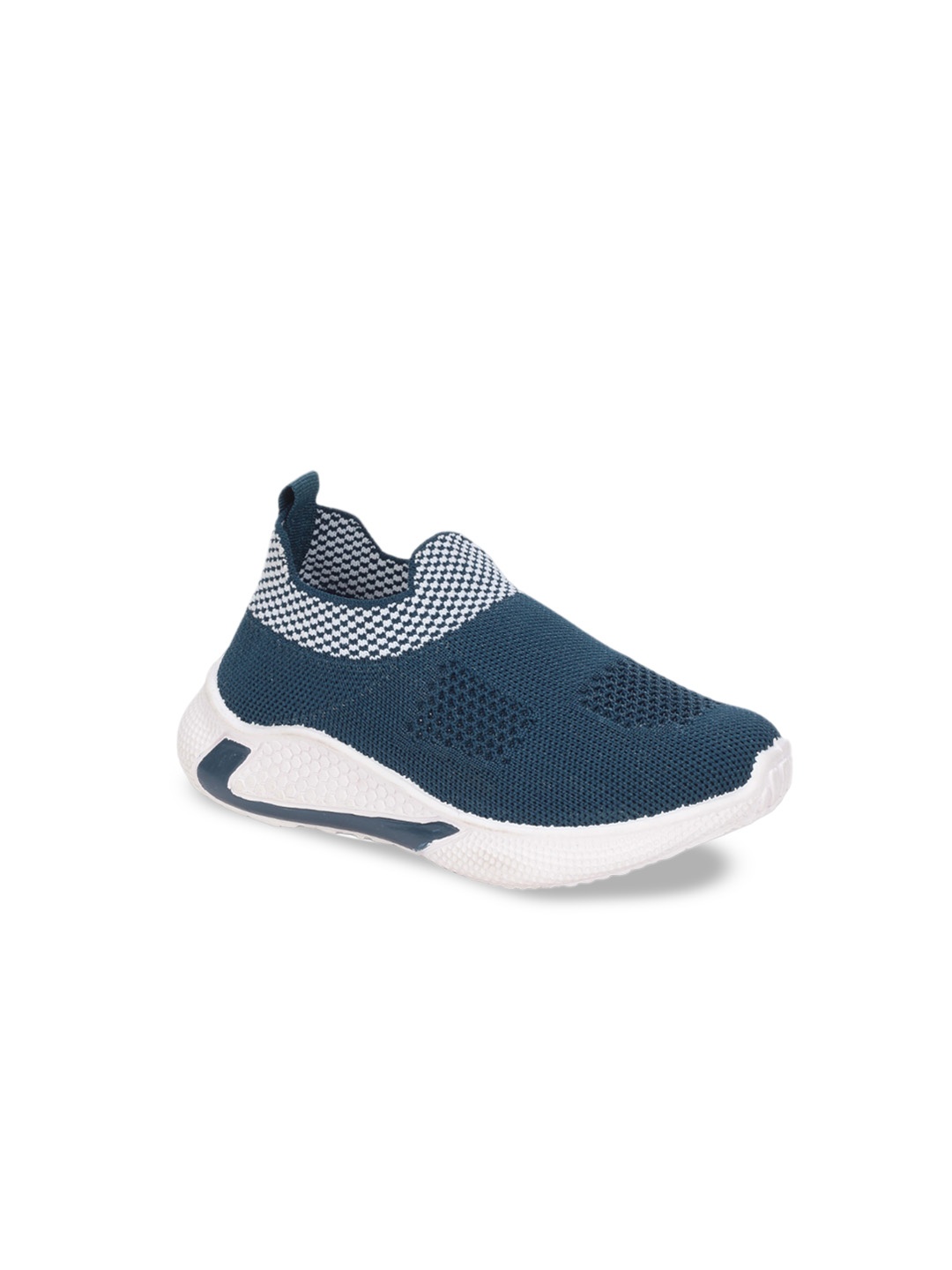 

Lil Lollipop Kids Textured Lightweight Slip-On Sneakers, Navy blue