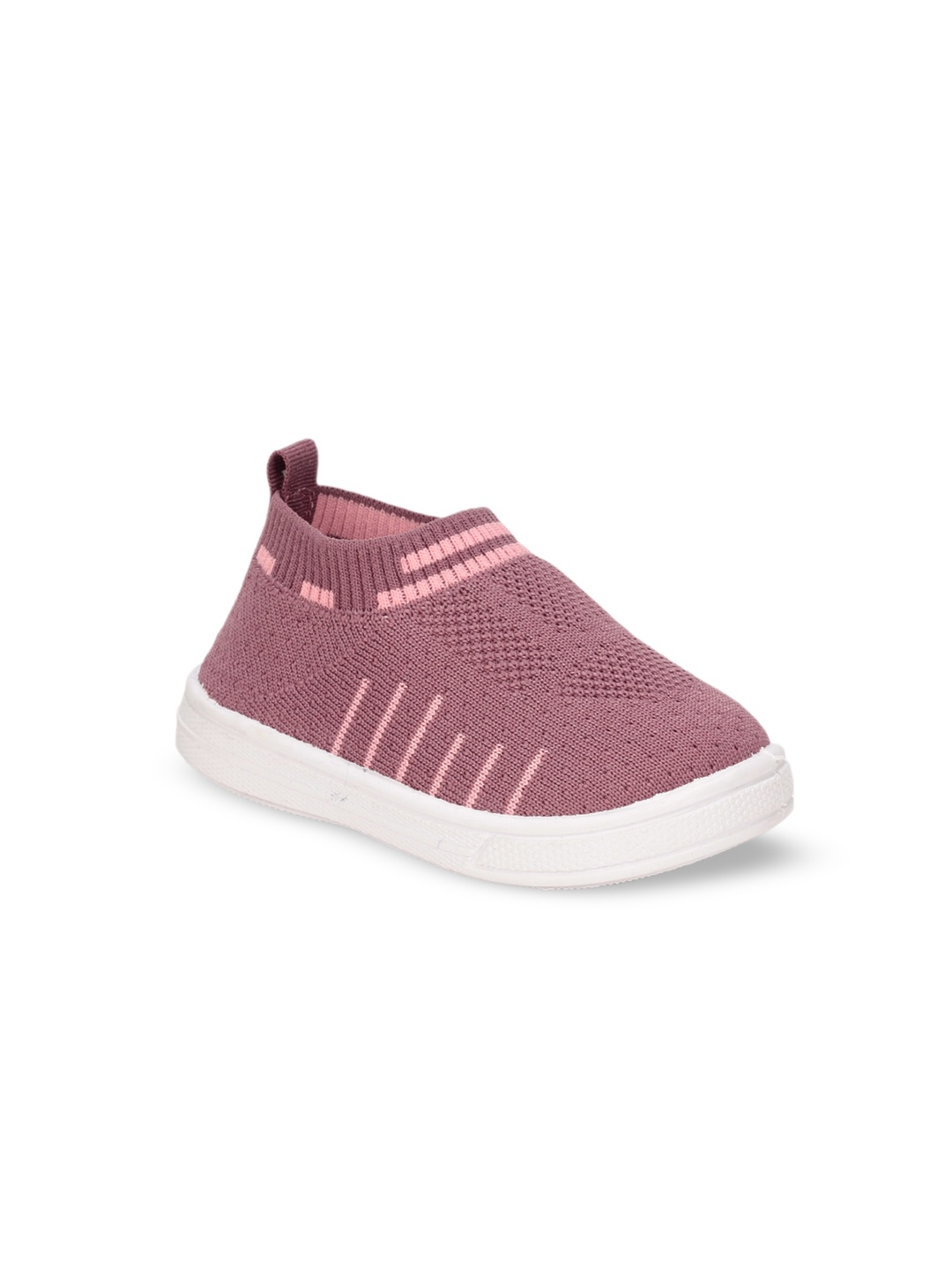 

Lil Lollipop Kids Textured Slip-On Sneakers With Musical Chu Chu, Mauve