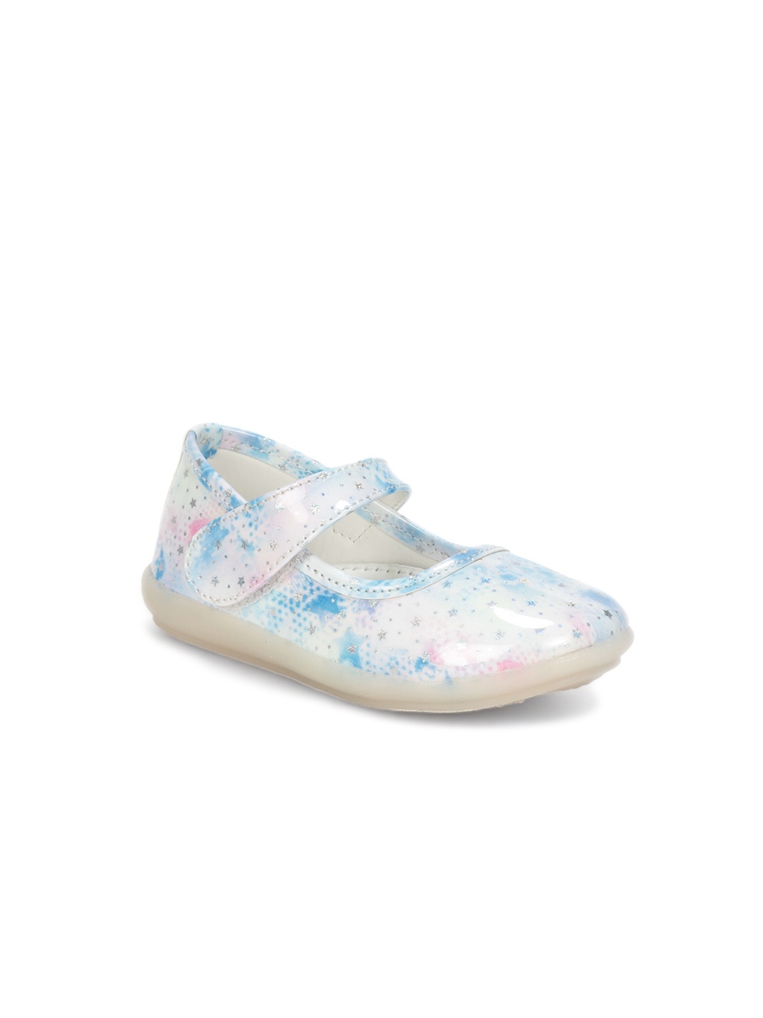 

Lil Lollipop Girls Printed Velcro Ballerinas, White