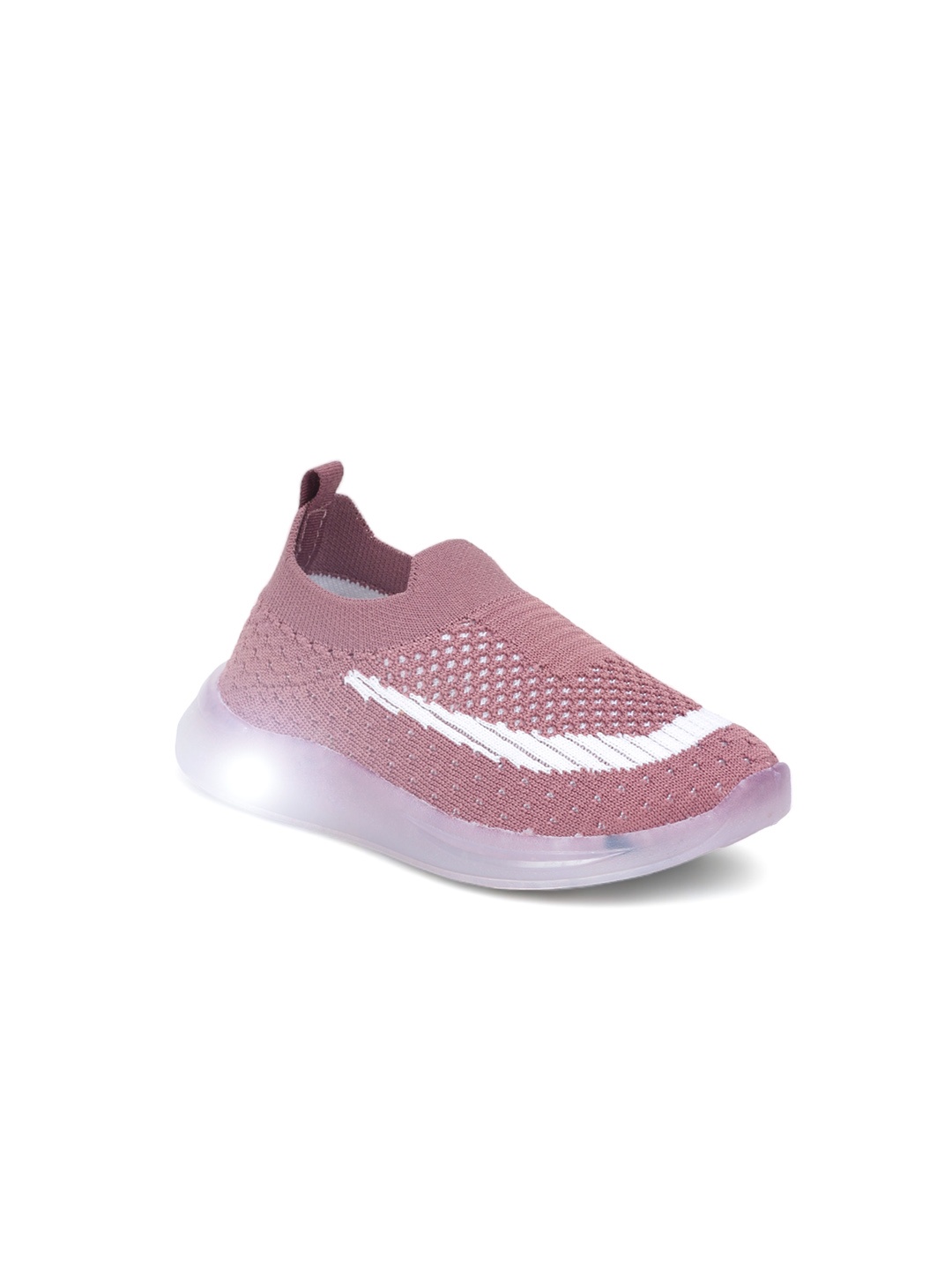 

Lil Lollipop Kids Printed LED Slip-On Sneakers, Mauve