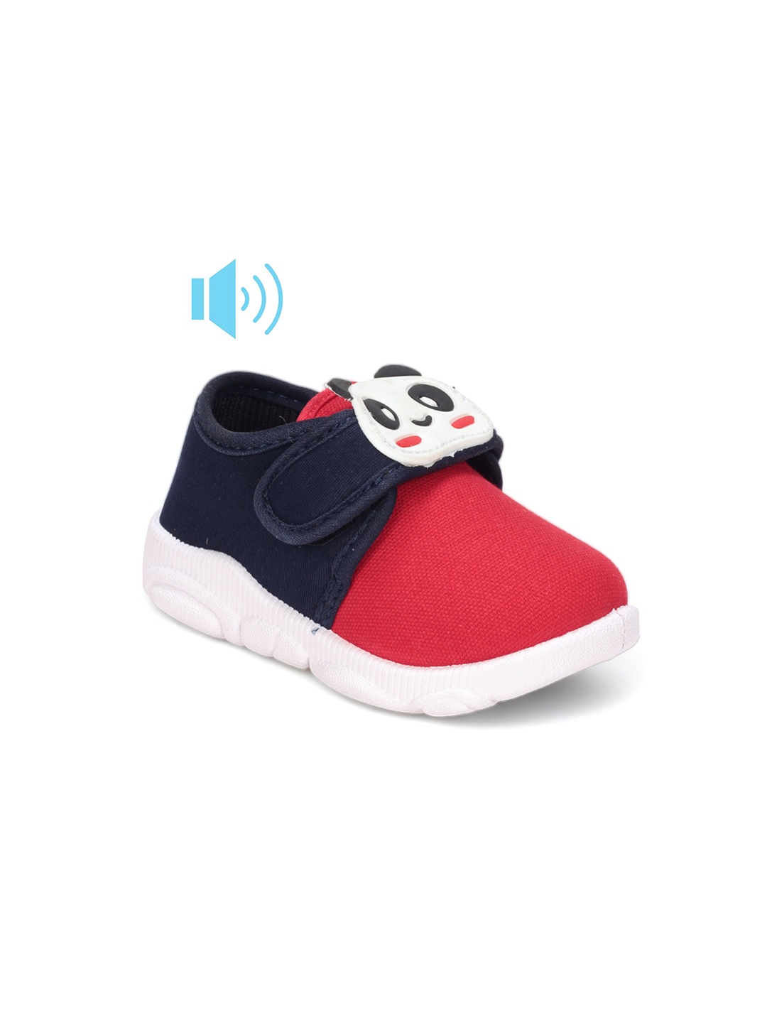 

Lil Lollipop Infants Colourblocked Musical Velcro Sneakers, Red