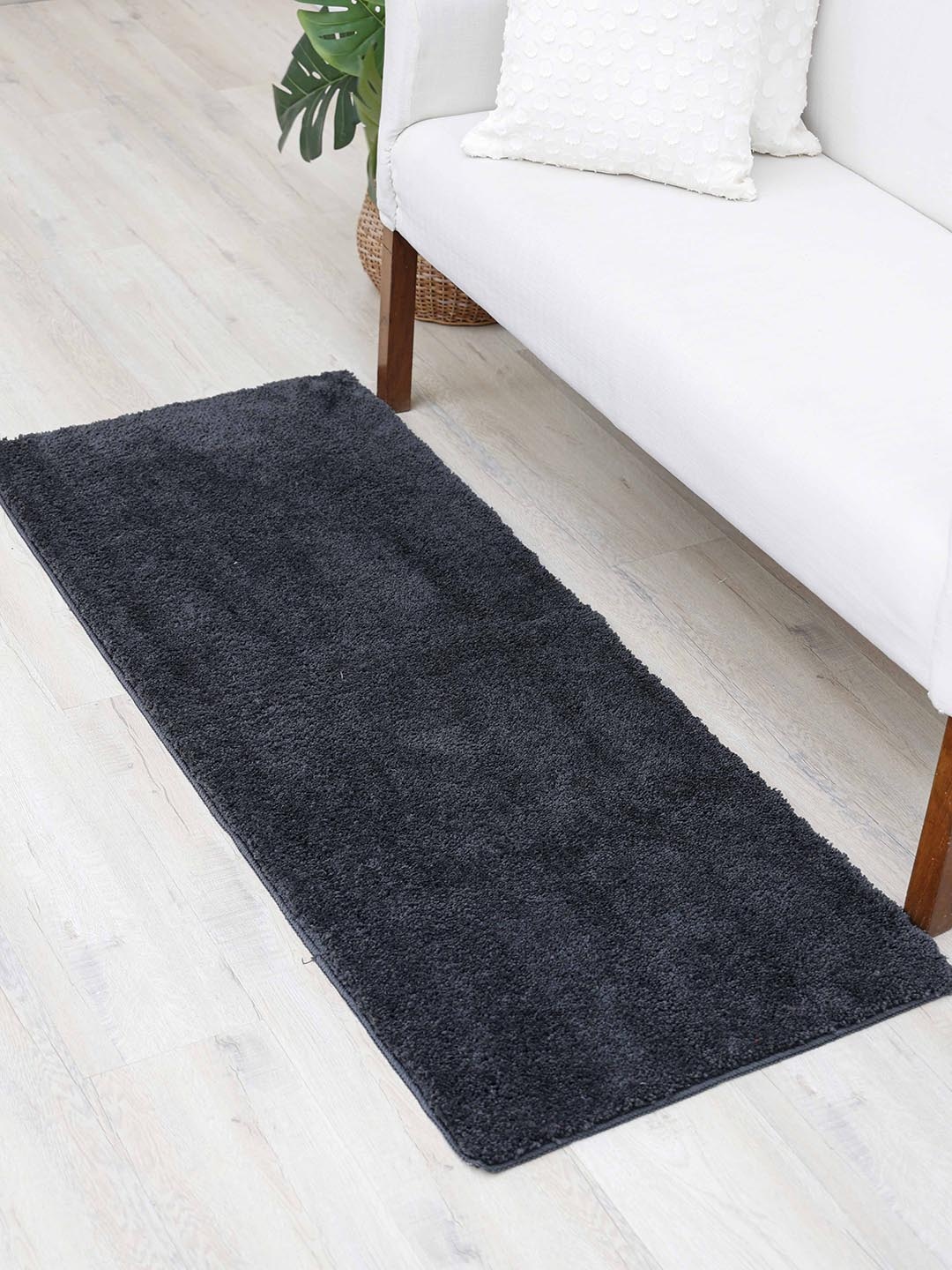 

Ariana Grey Microfiber Rectangular Anti-Slip Floor Runner