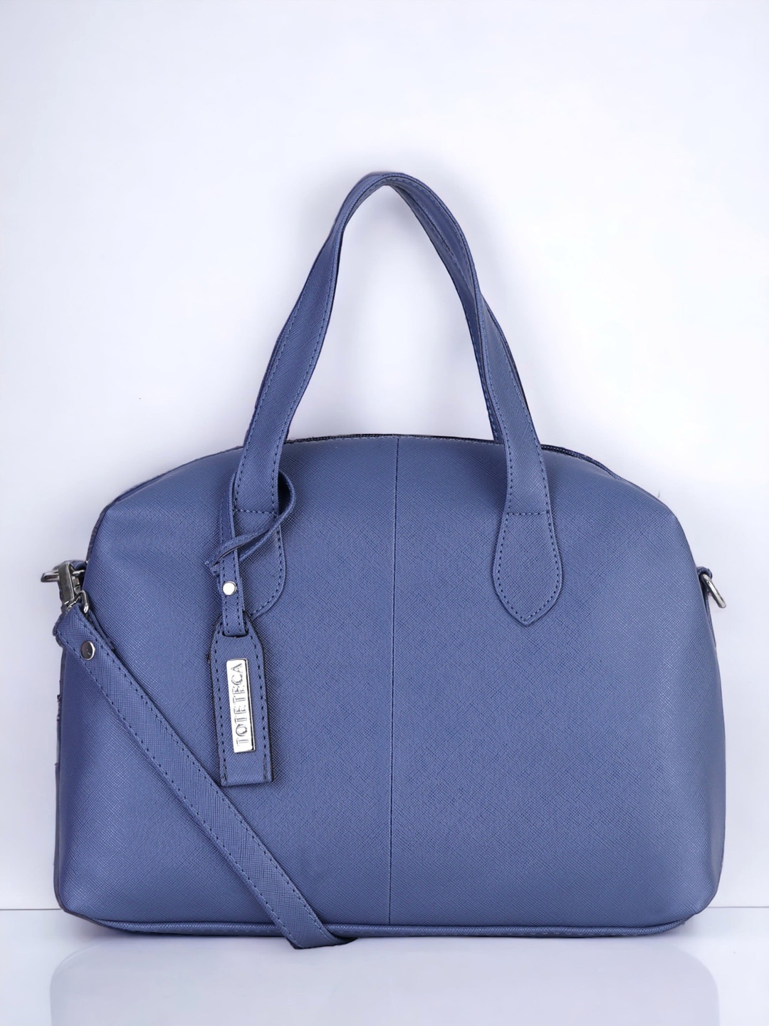 

Toteteca Structured PU Handheld Bag With Tasselled, Blue