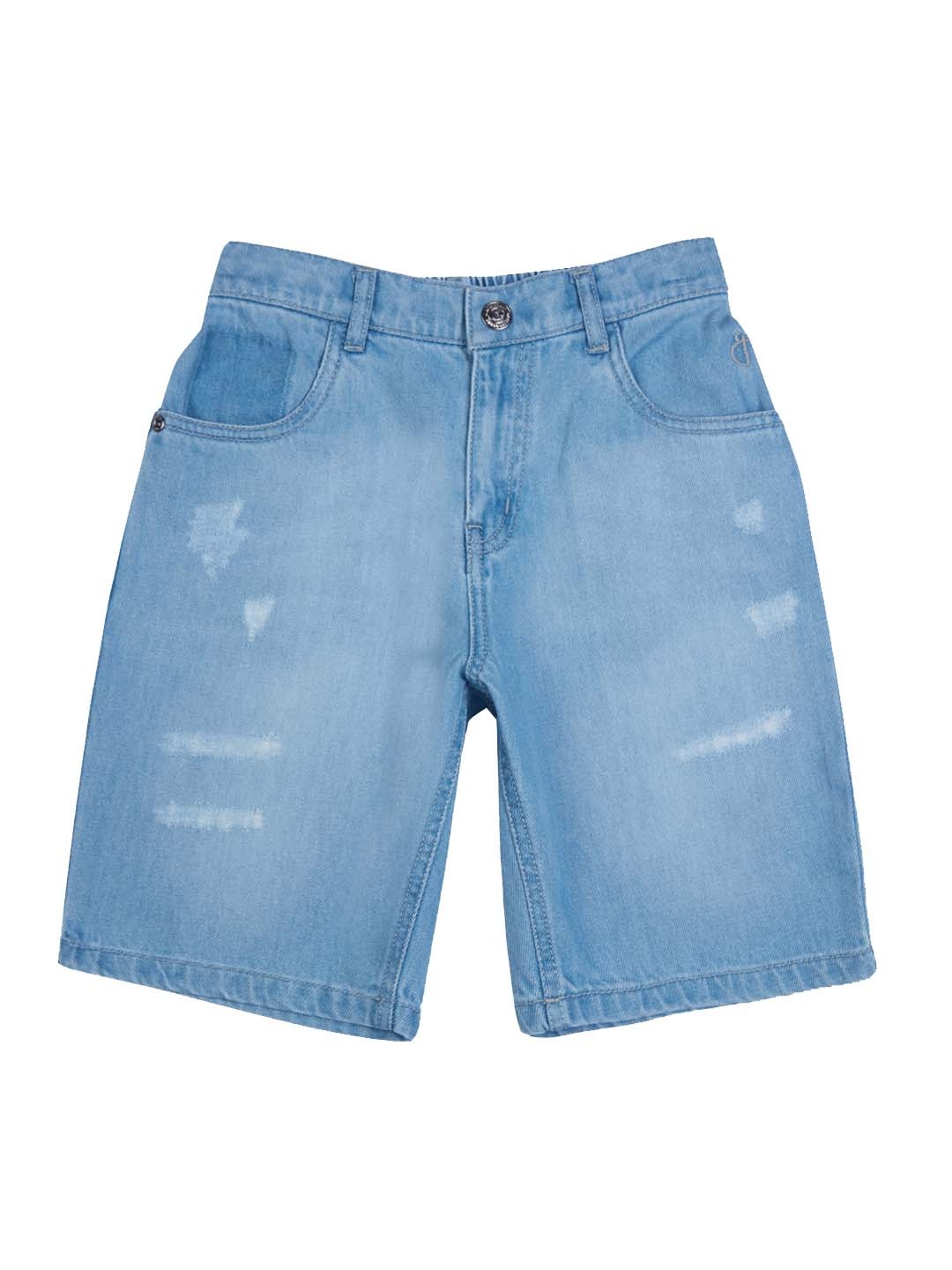 

Gini and Jony Boys Mid-Rise Cotton Denim Shorts, Blue