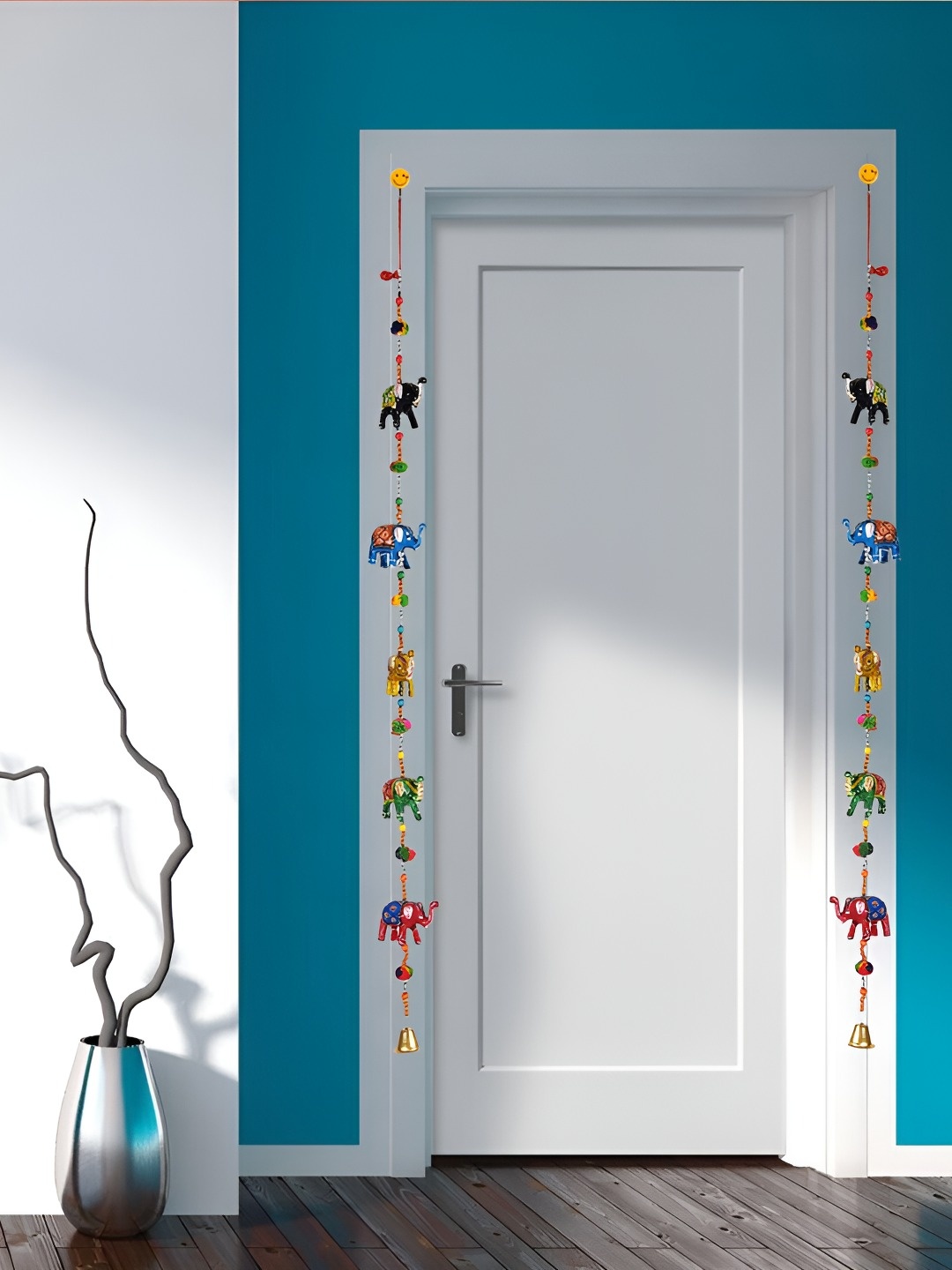 

Aawiclo Blue & Red Toran Hanging Wall Decor