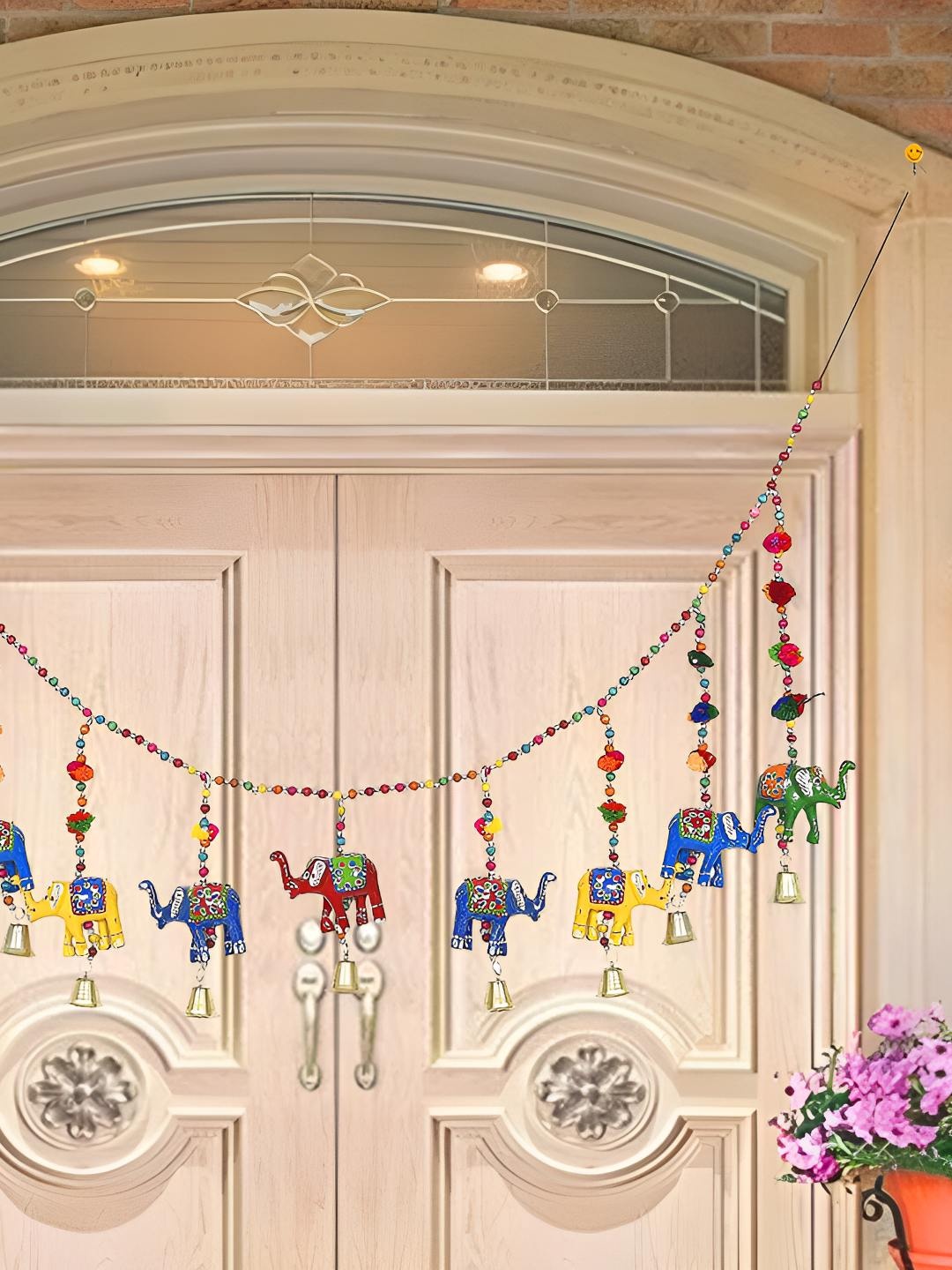 

Aawiclo Blue & Green Wall Hanging Bandrawal Toran