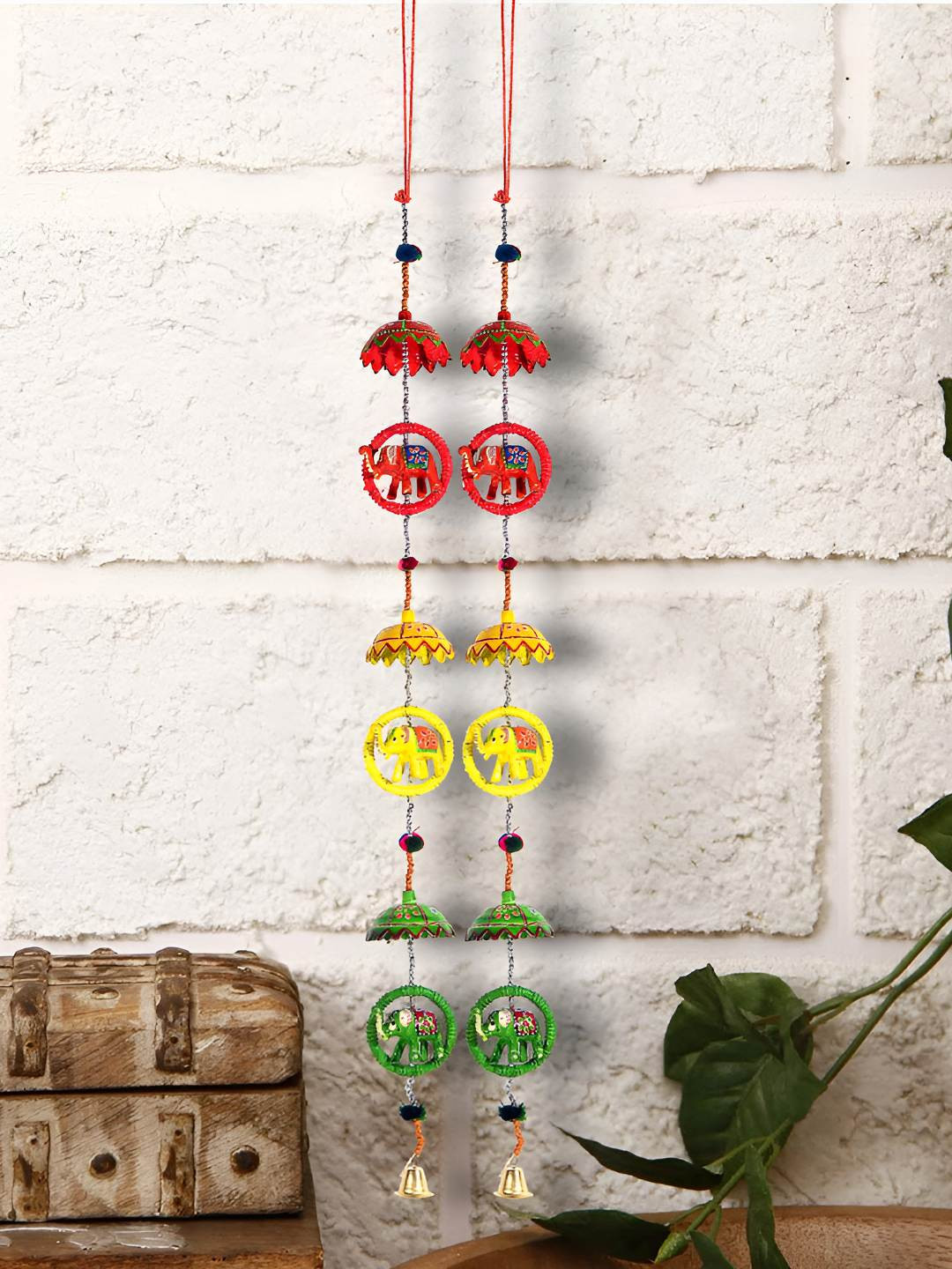 

Aawiclo Yellow & Red Toran Hanging Wall Decor