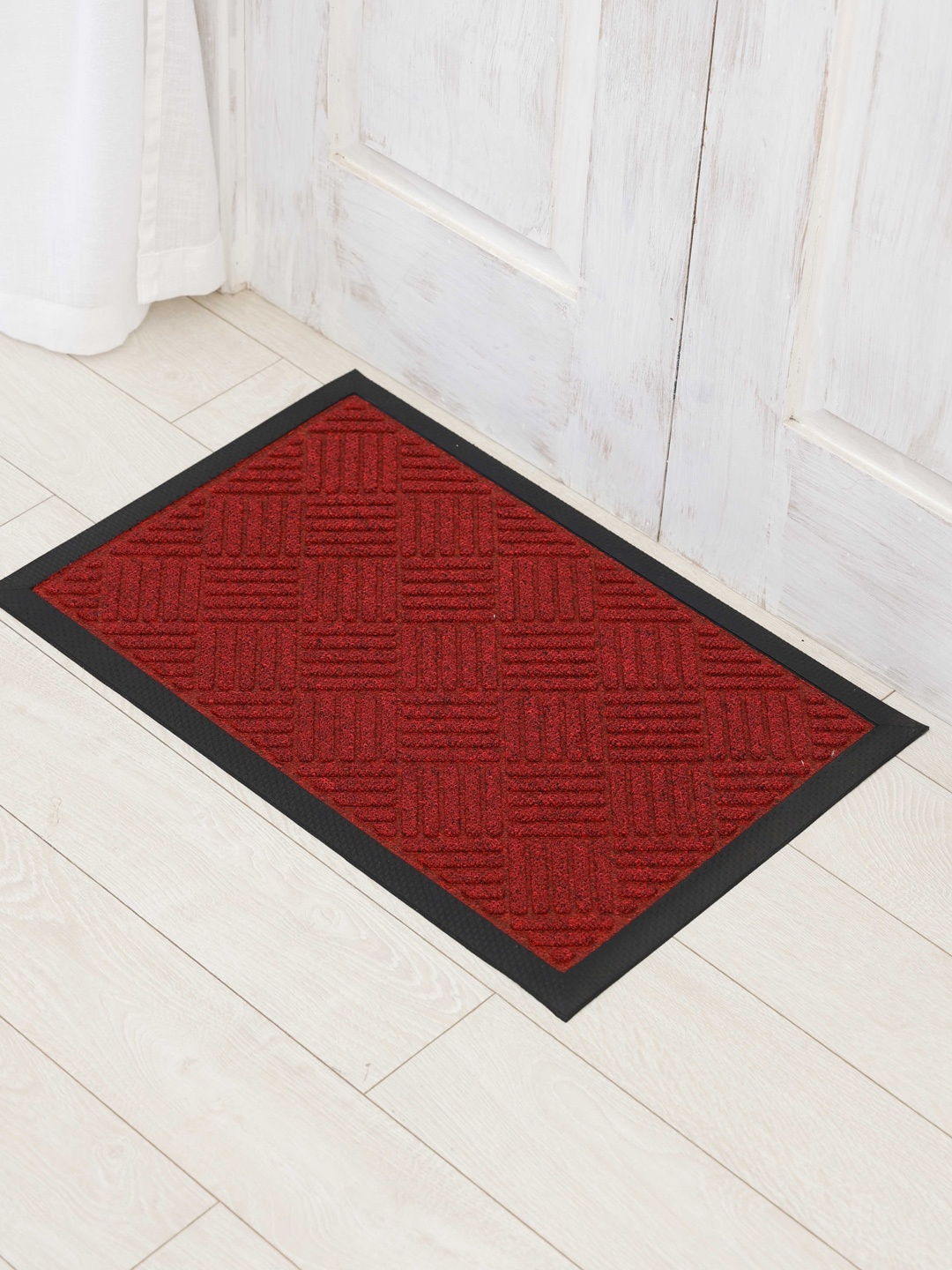 

Ariana Red Self-Design Anti-Skid Doormat