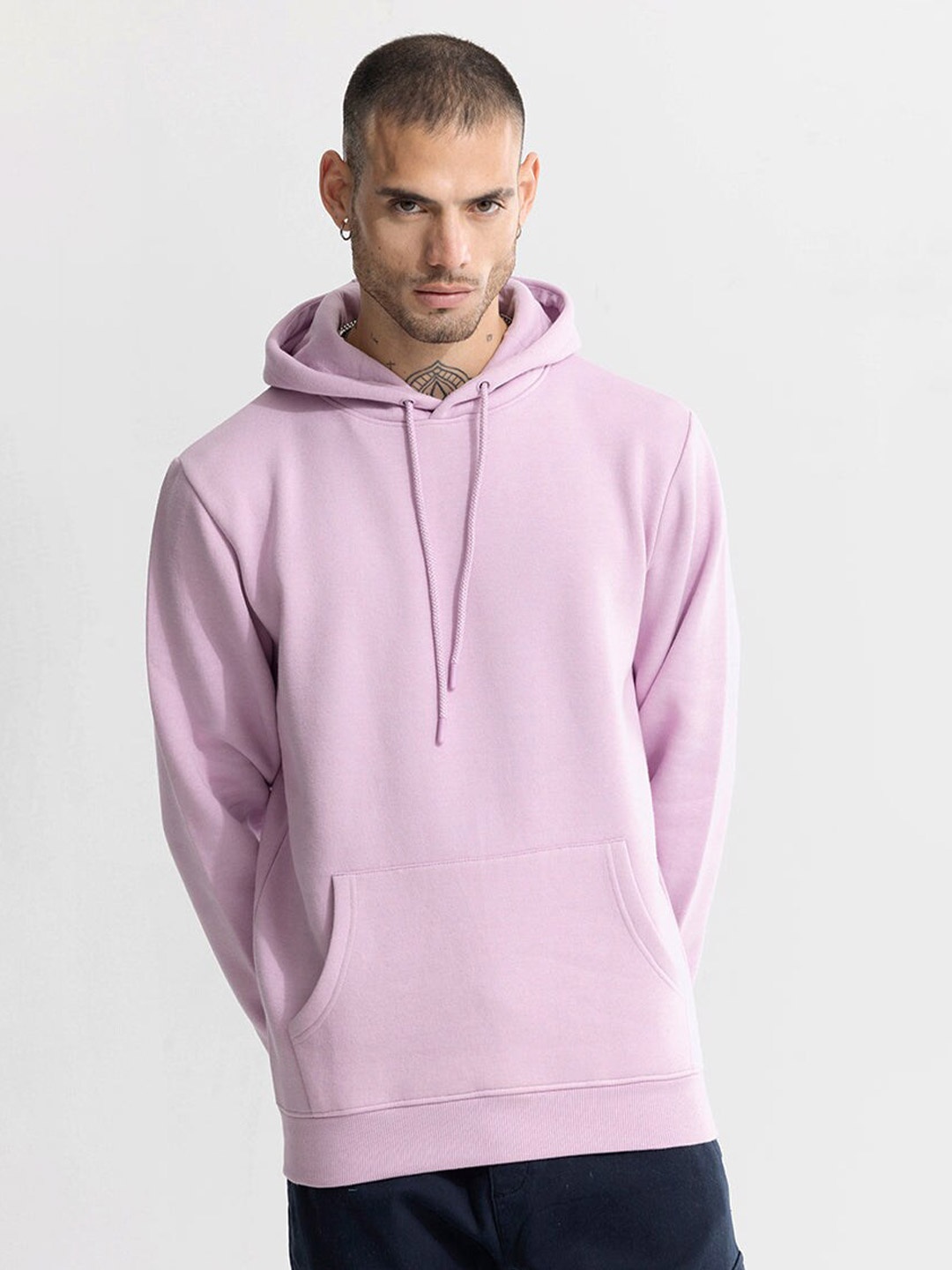 

Snitch Lavender Hooded Cotton Sweatshirt
