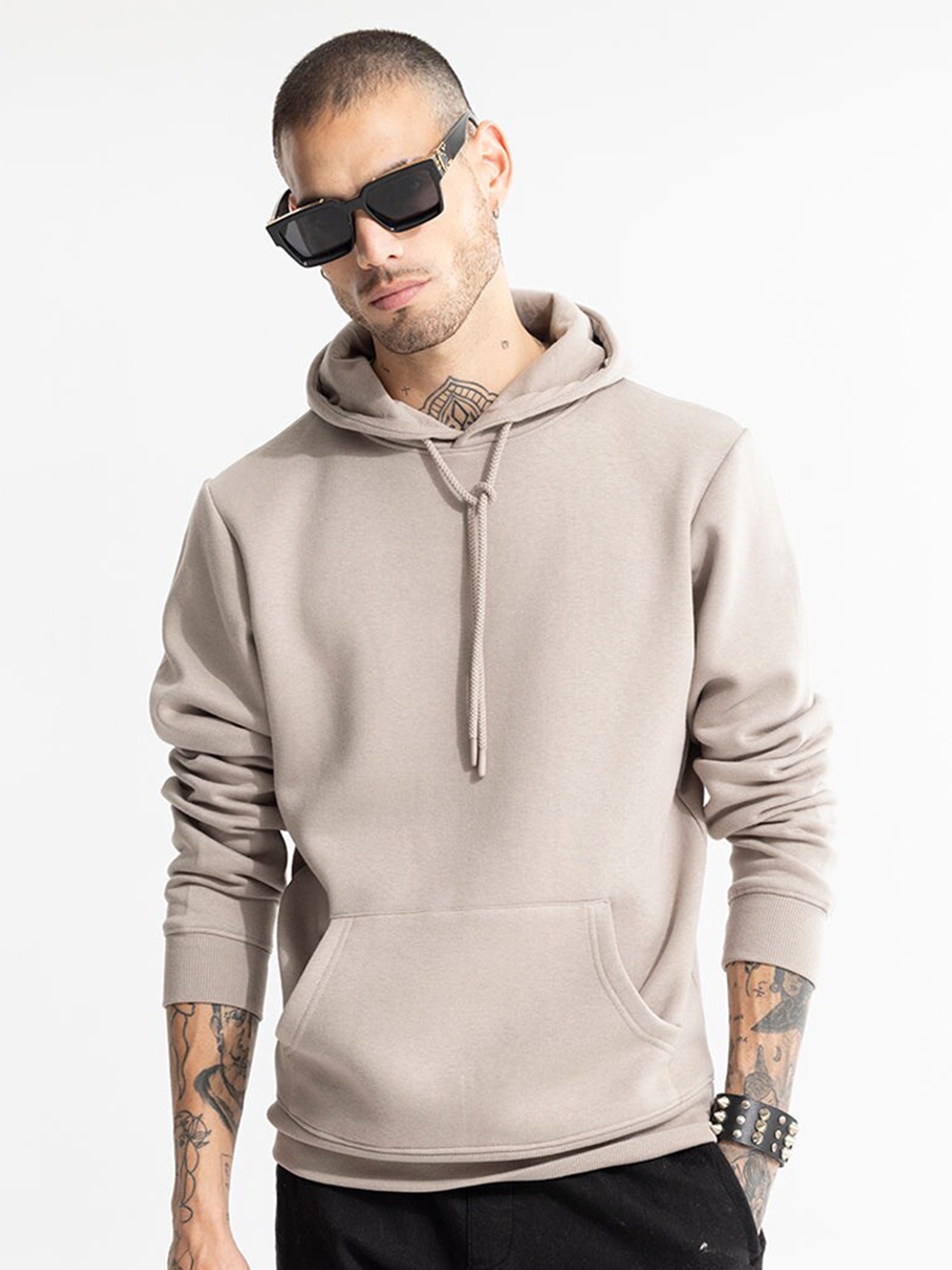 

Snitch Grey Hooded Cotton Sweatshirt