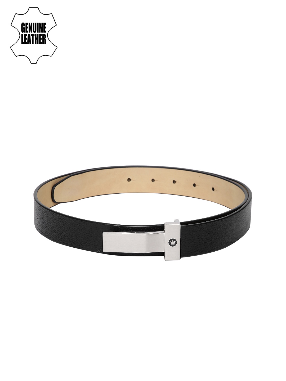 

Louis Philippe Men Black Textured Genuine Leather Belt