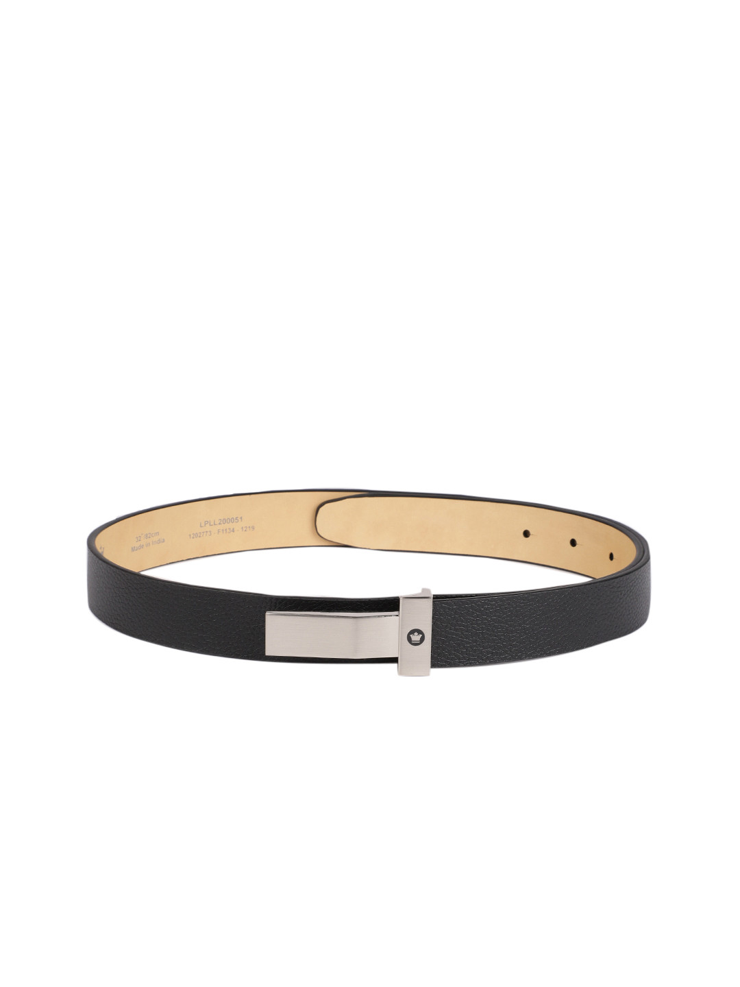 

Louis Philippe Men Black Textured Genuine Leather Belt