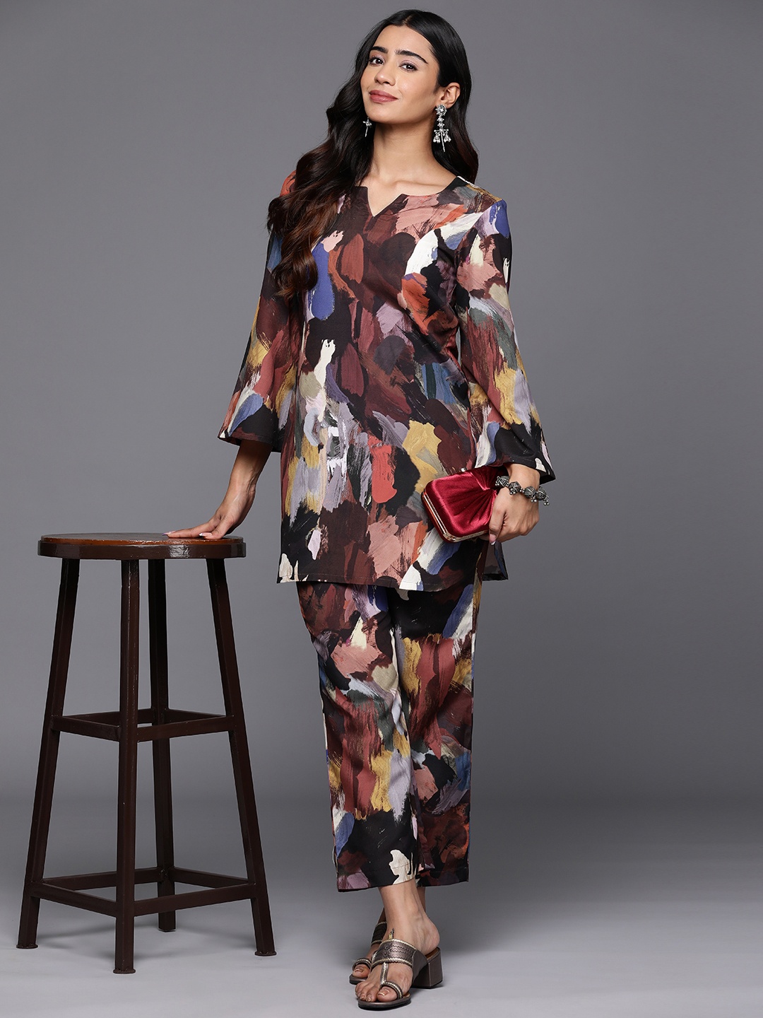 

Varanga Women Abstract Printed Co-Ords, Multi