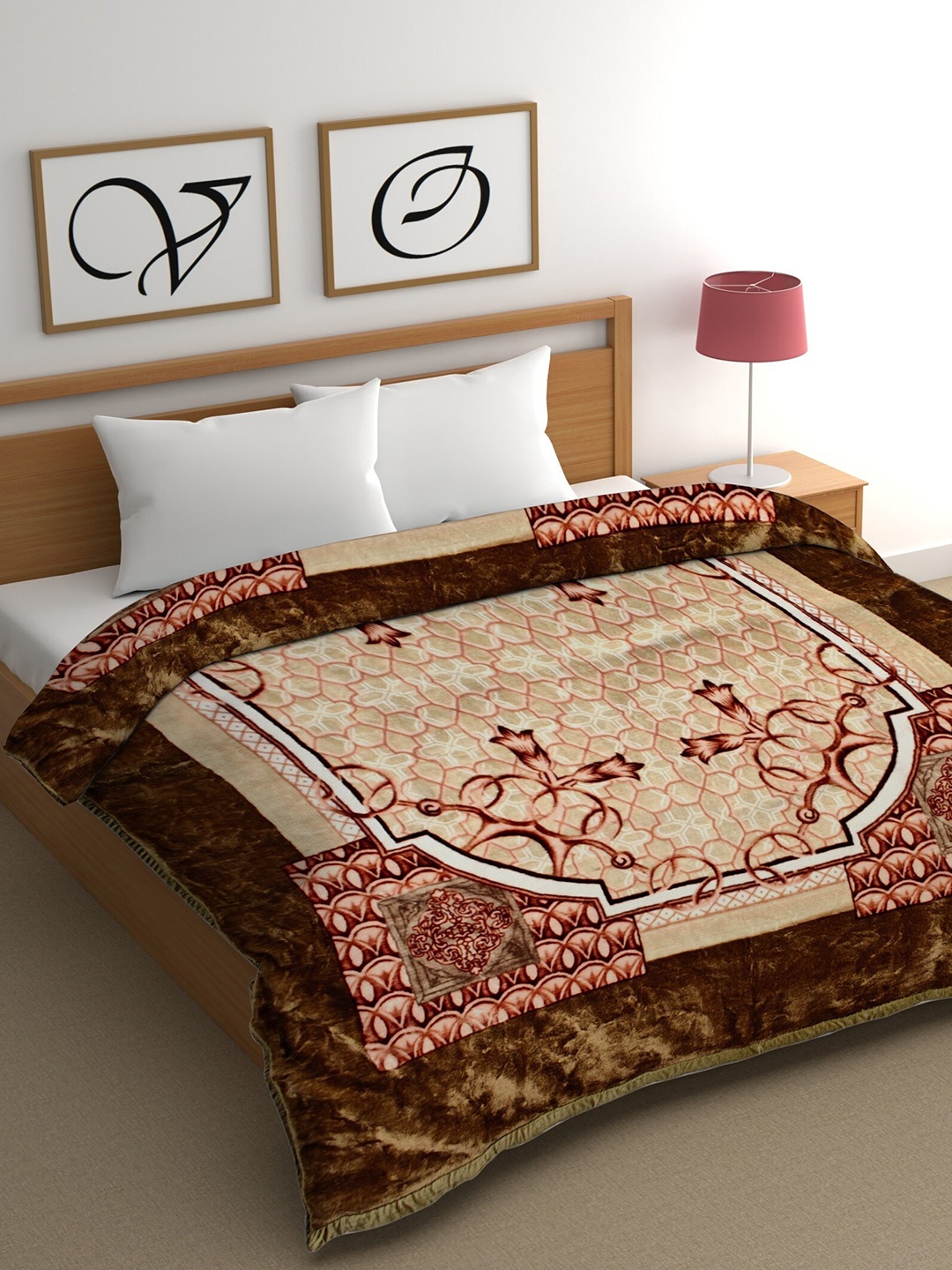 

CHHAVI INDIA Brown 350 GSM Double Bed Blanket