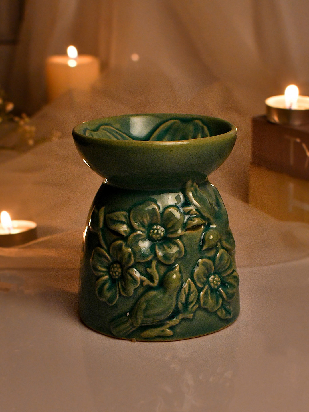 

TAYHAA Blue Floral Serenity Shape Aroma Oil Diffuser