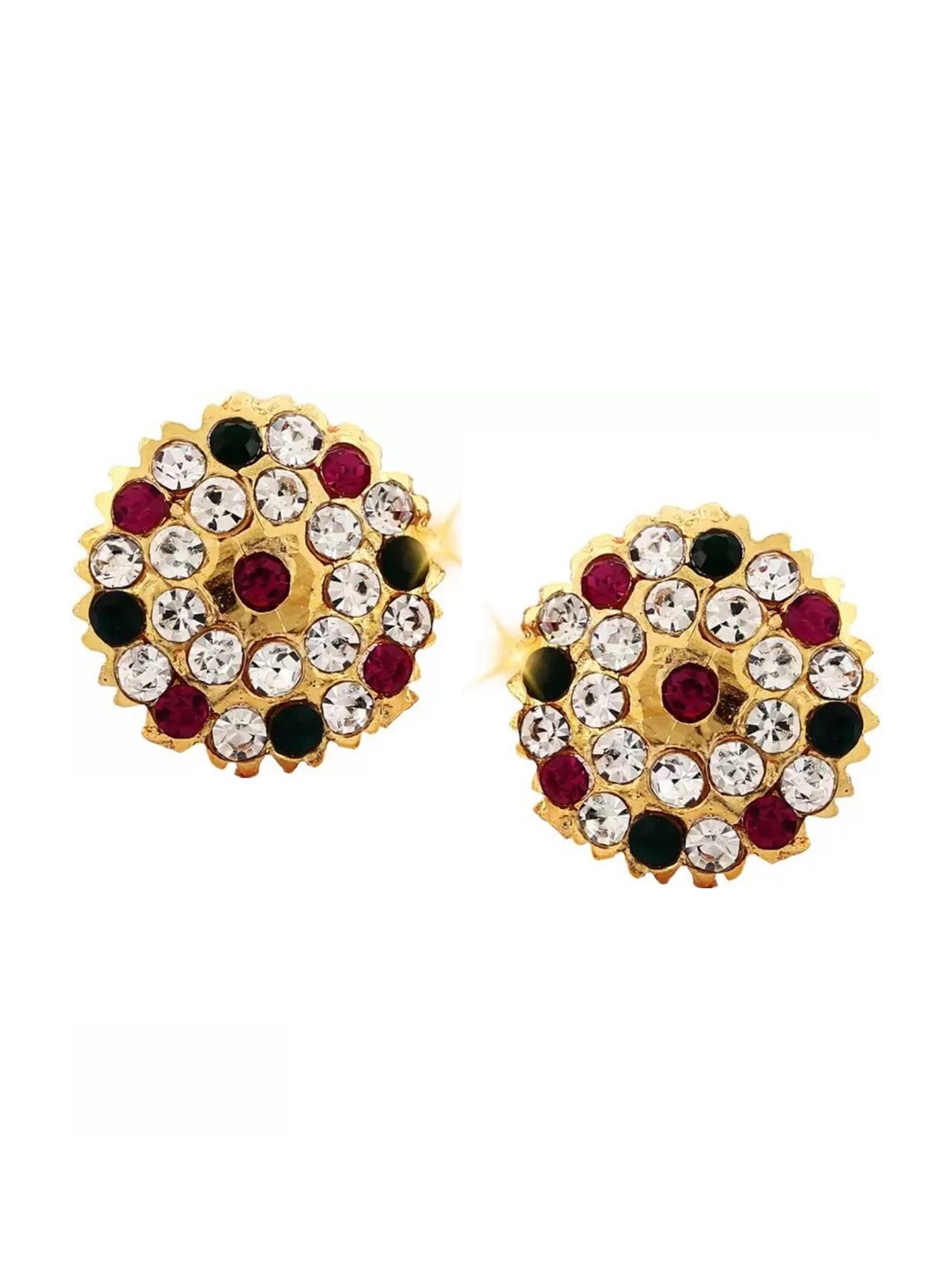 

Vighnaharta Gold-Toned Floral Studs Earrings